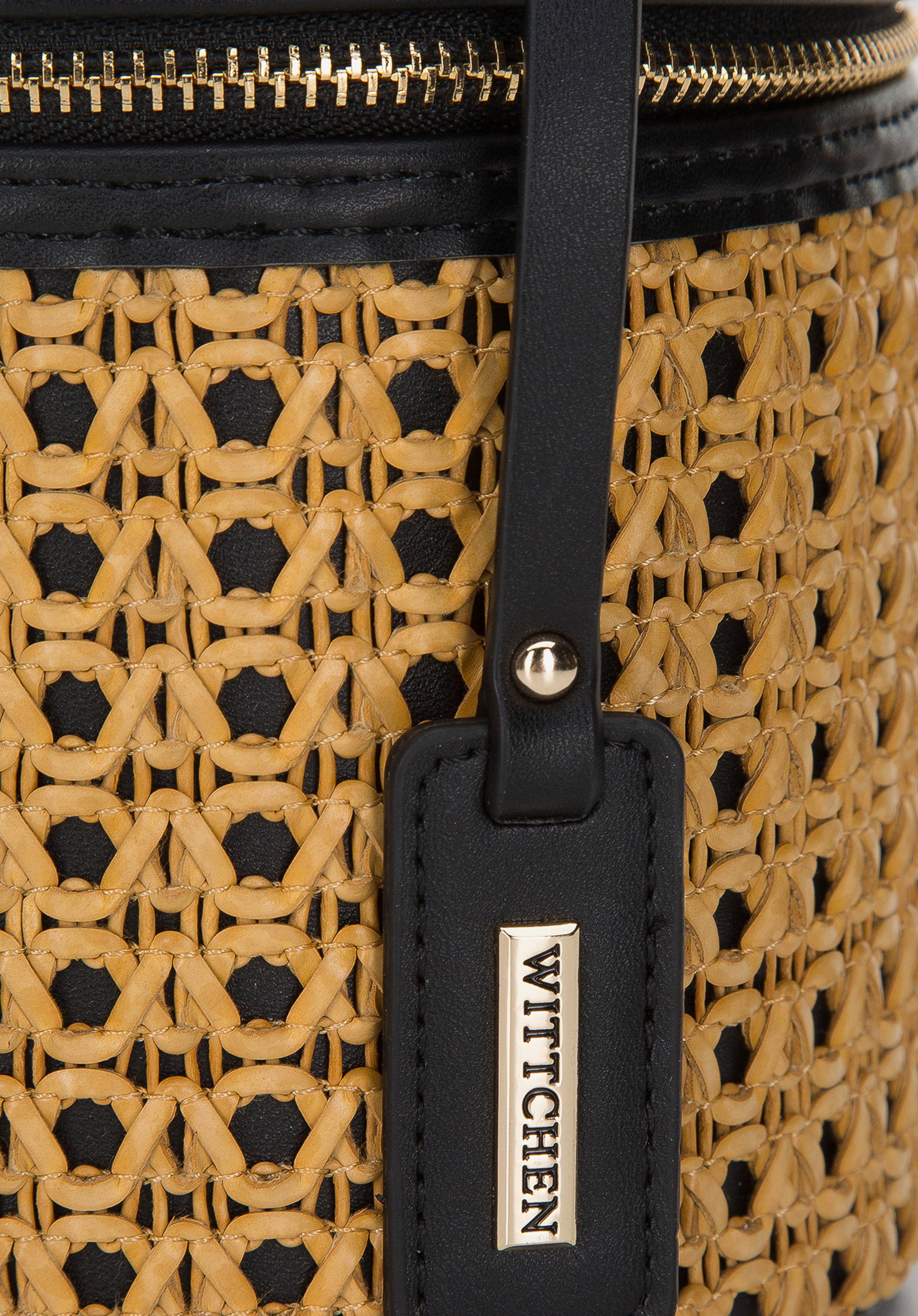 Torebka kubełek z plecionką