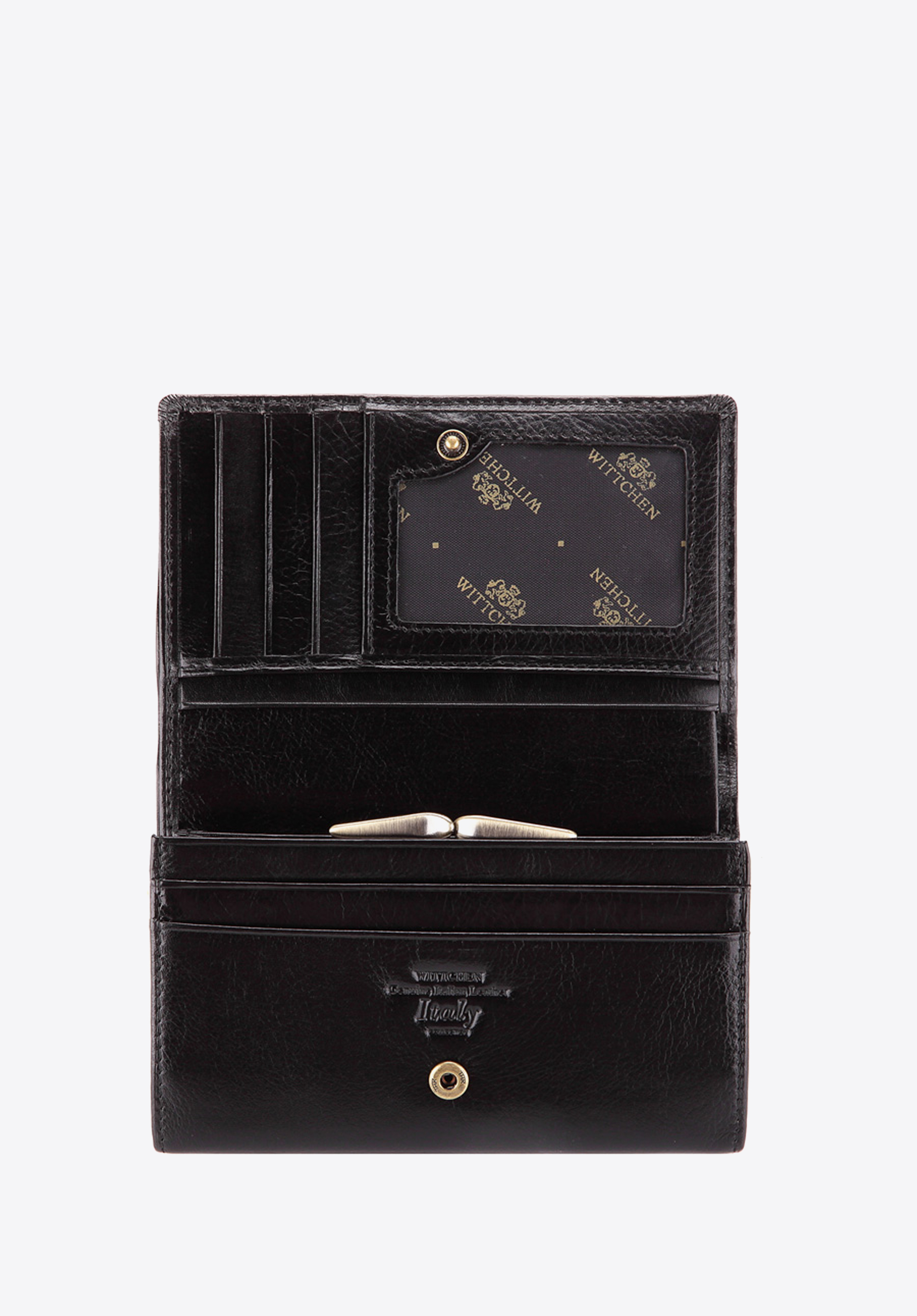 Damski portfel ze skóry z kieszenią na bigiel