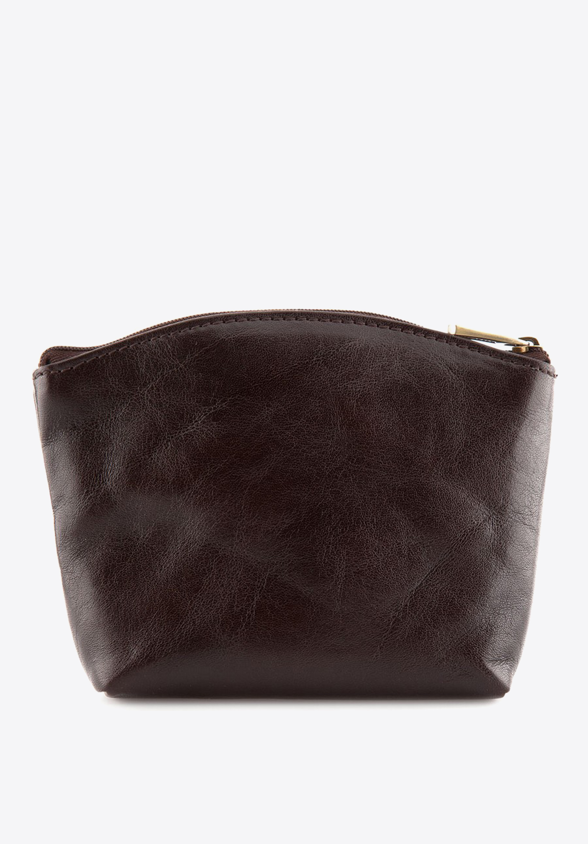 Kosmetyczka skórzana w kształcie łódki