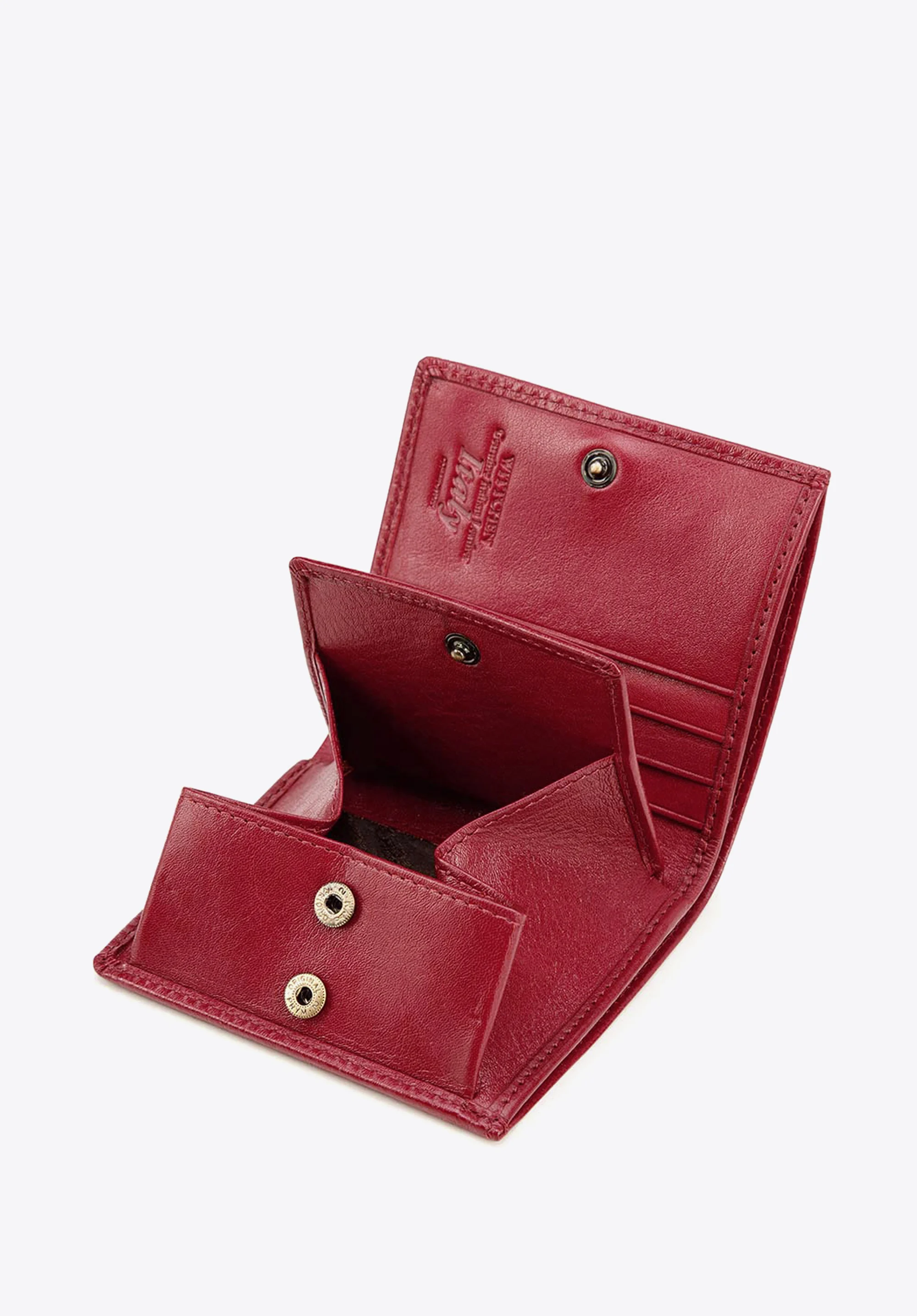 Mały skórzany portfel damski