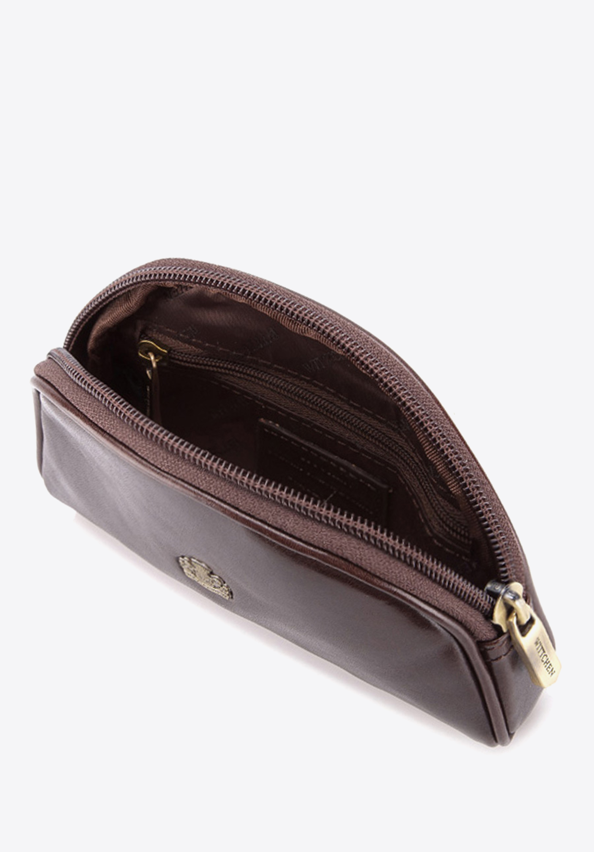 Kosmetyczka skórzana zaokrąglona