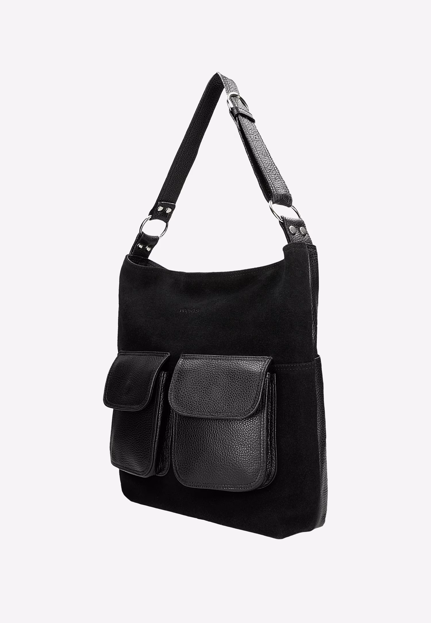 Ciemnobrązowa torebka skórzana damska