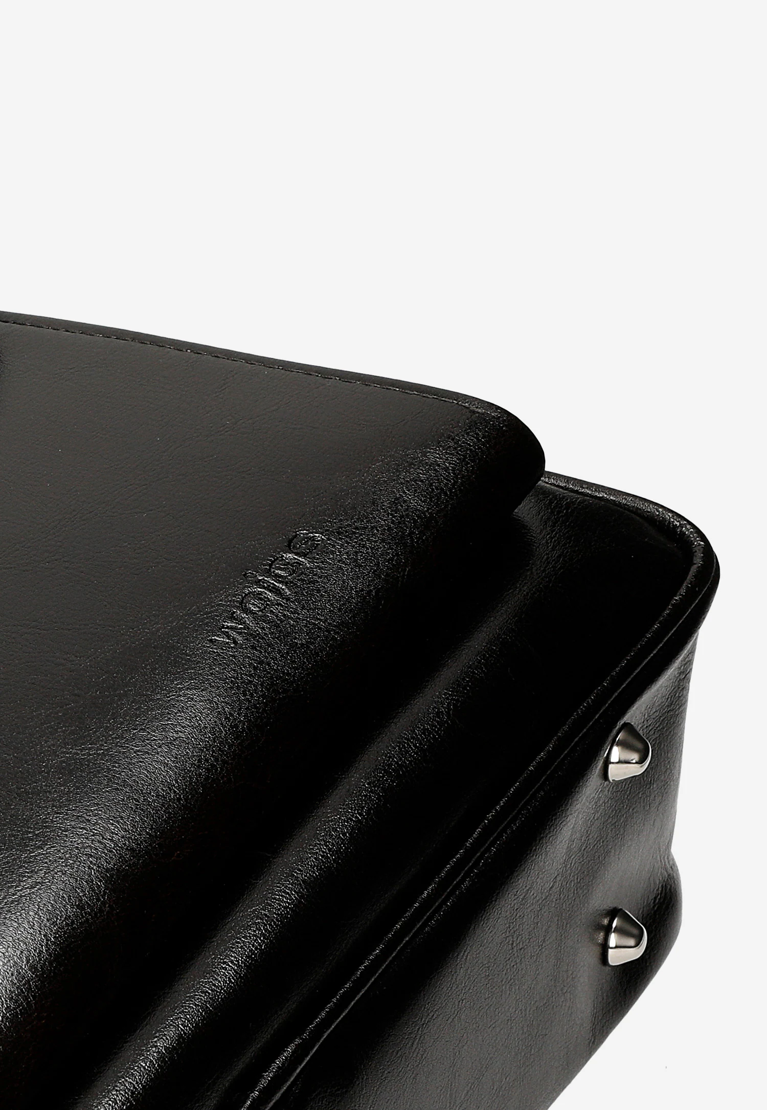 Duża ciemnobrązowa torba męska z dwoiny foliowanej