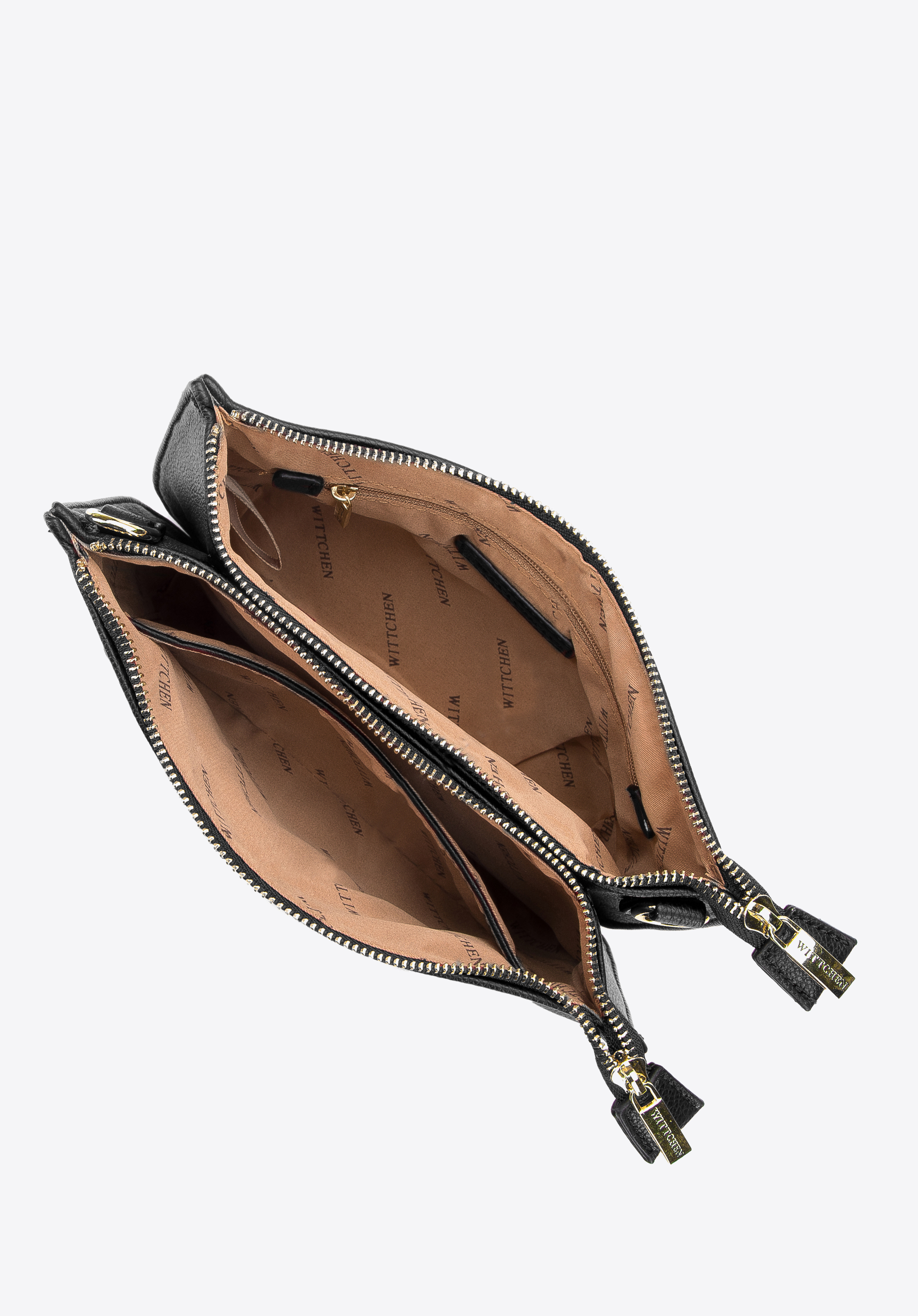 Damska listonoszka dwukomorowa z krytym suwakiem