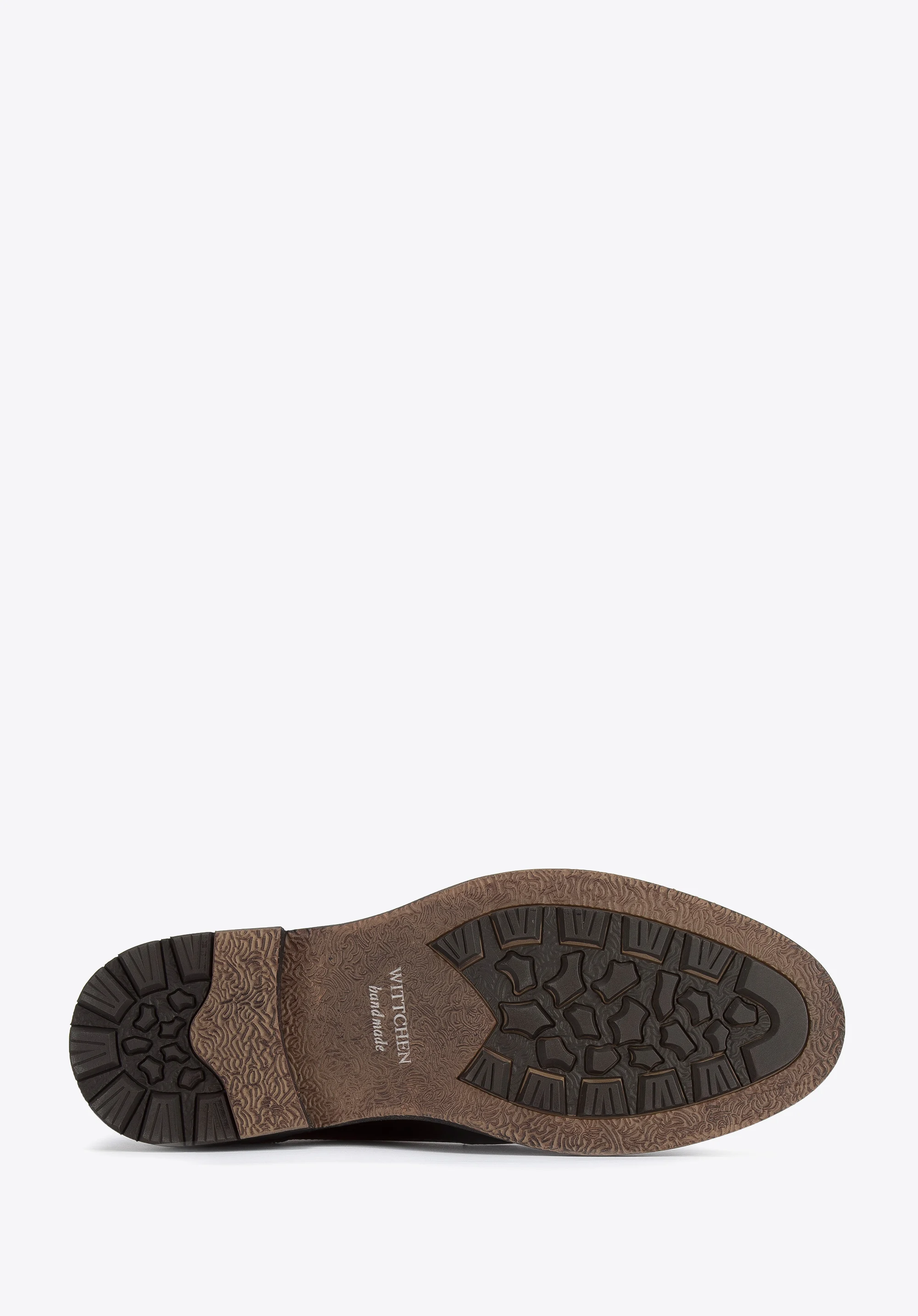 Męskie półbuty skórzane z grubą podeszwą