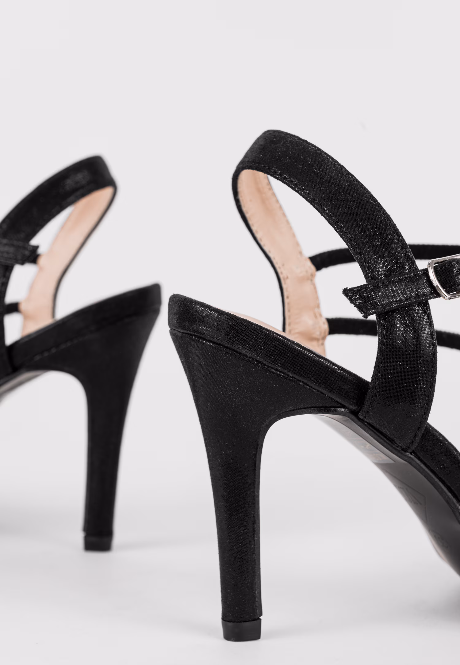 WJS złote błyszczące sandały damskie