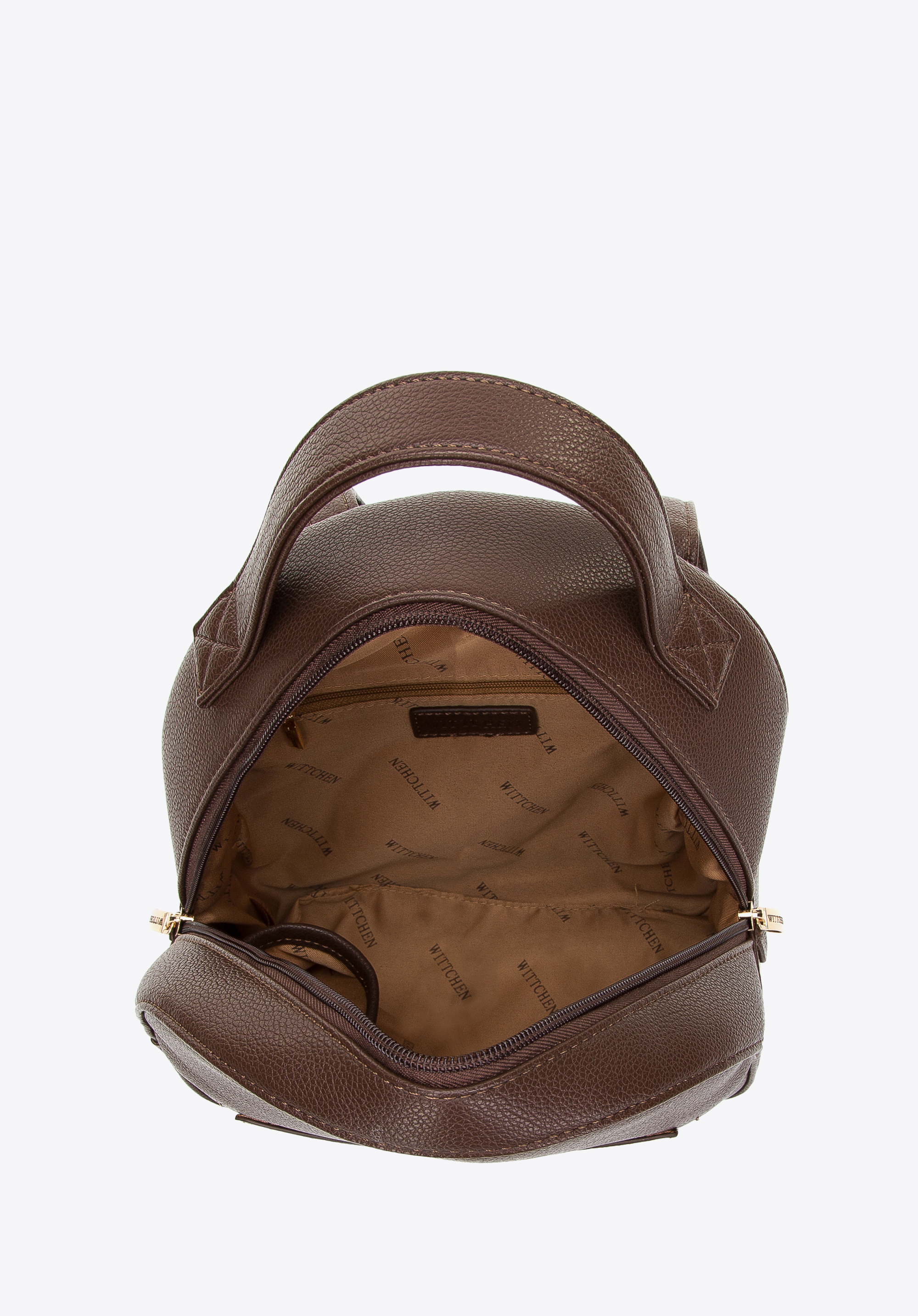 Damski plecak z ekoskóry zaokrąglony mały