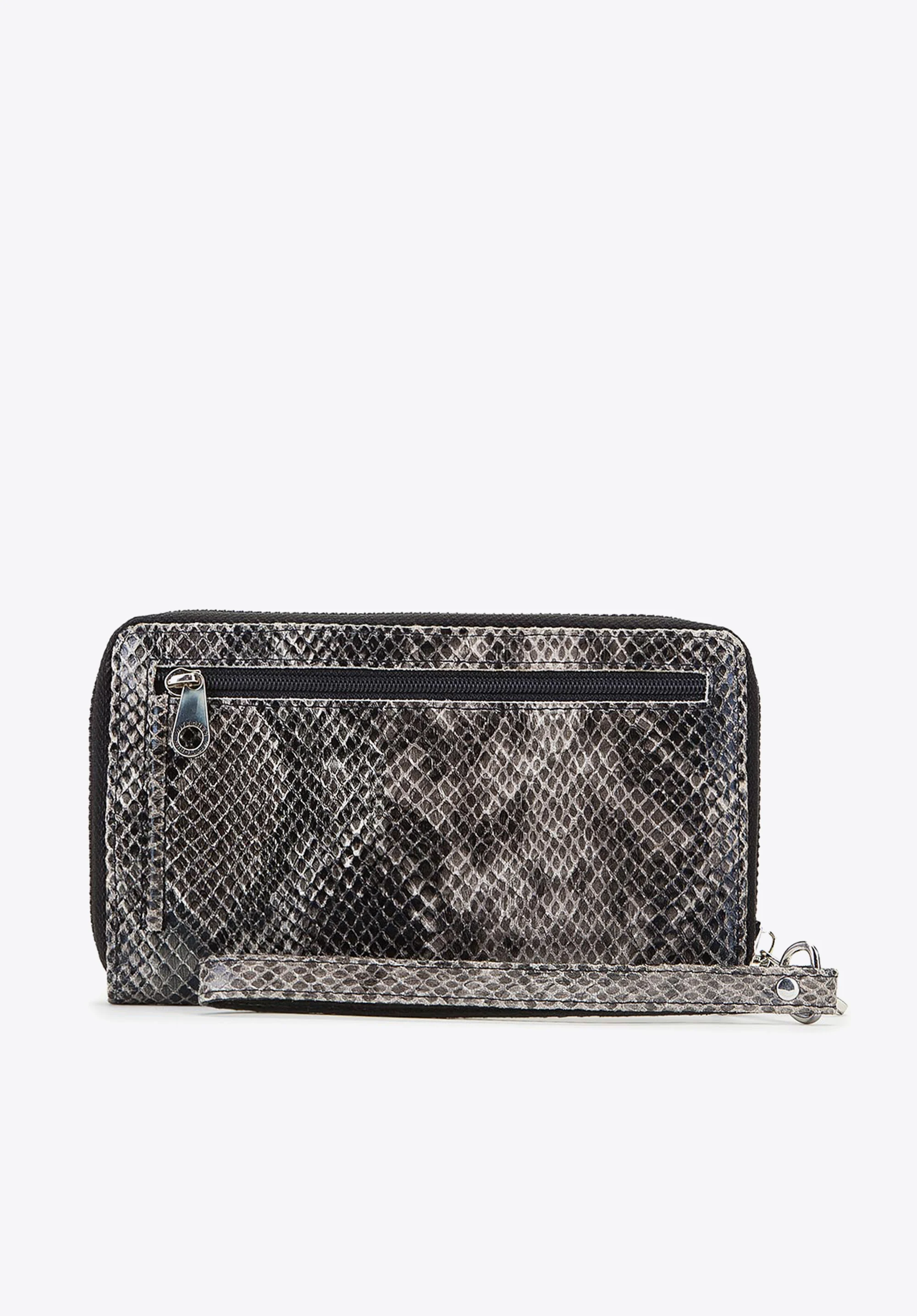 Damski portfel ze skóry lizard duży