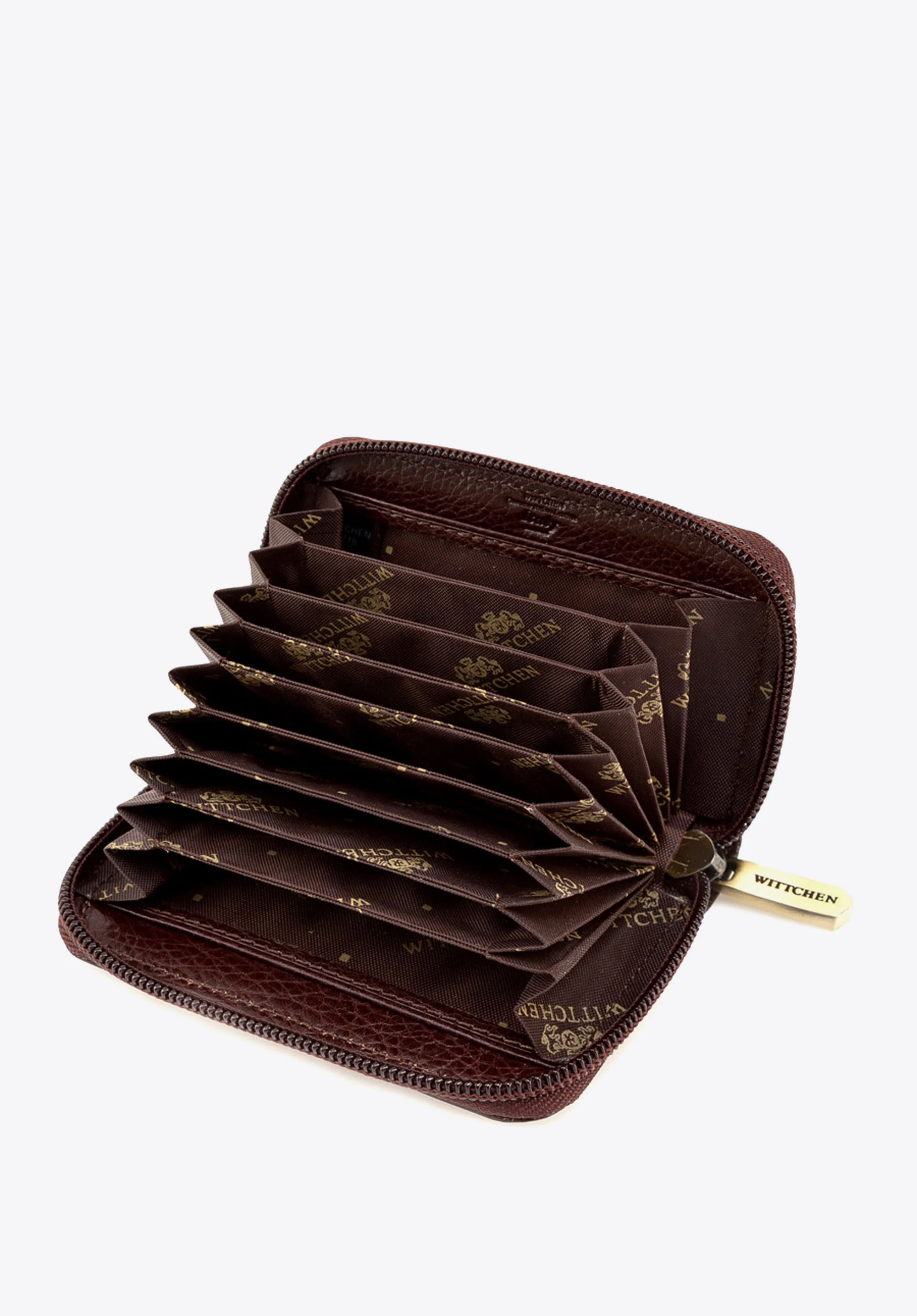 Etui na karty kredytowe skórzane na suwak