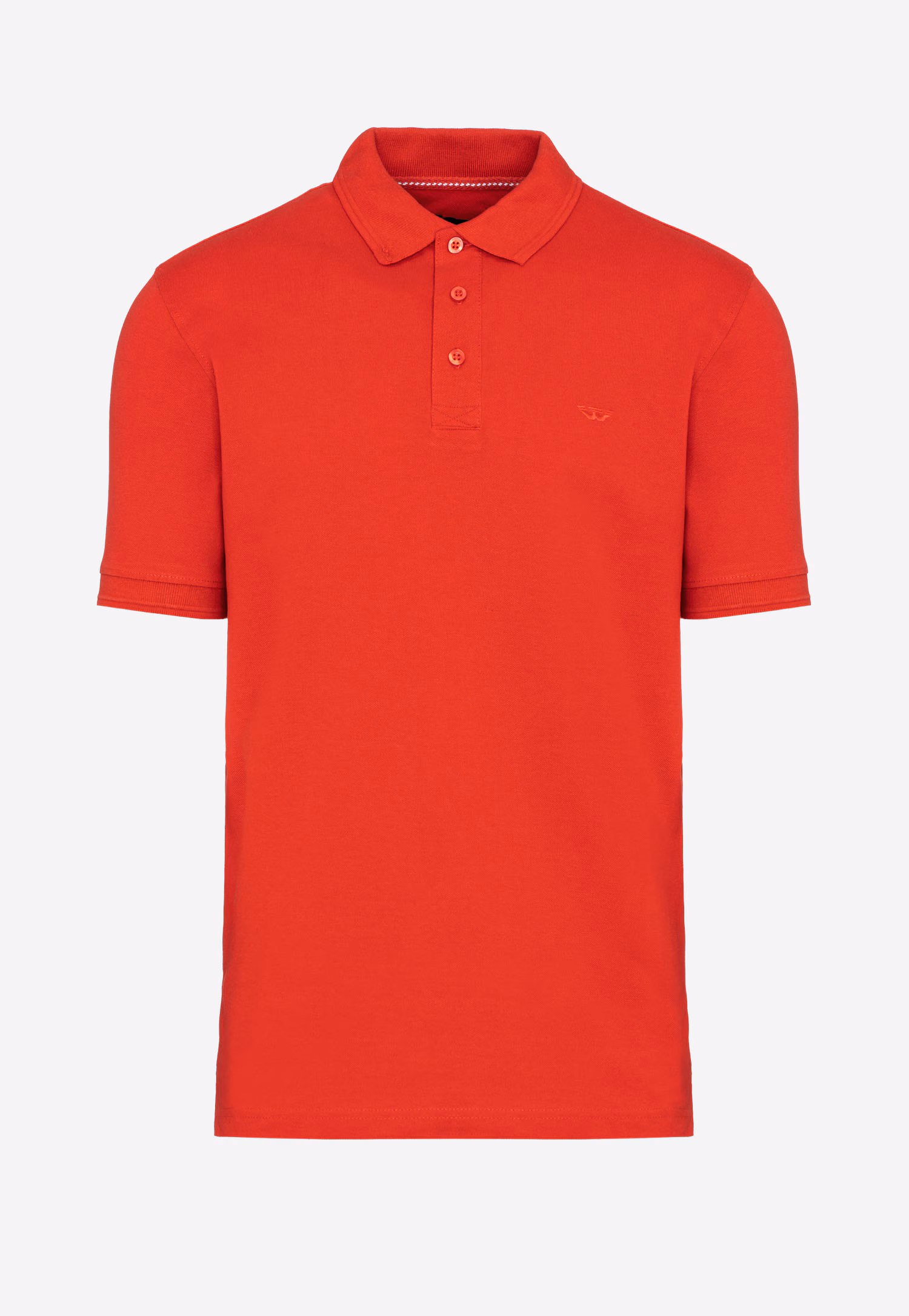 Jasnoniebieskie bawełniane polo męskie z haftowanym logo