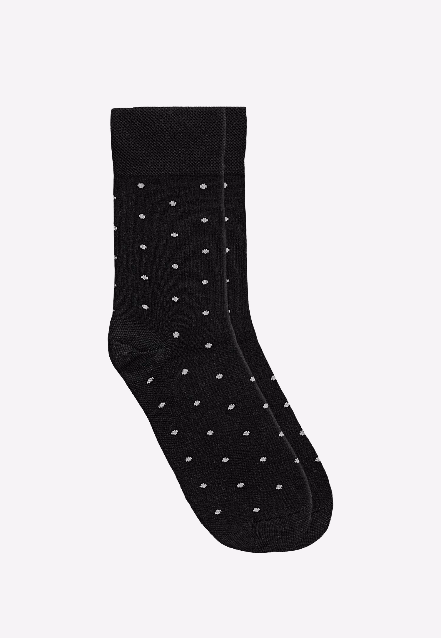 Granatowe skarpety w niebieskie kropki