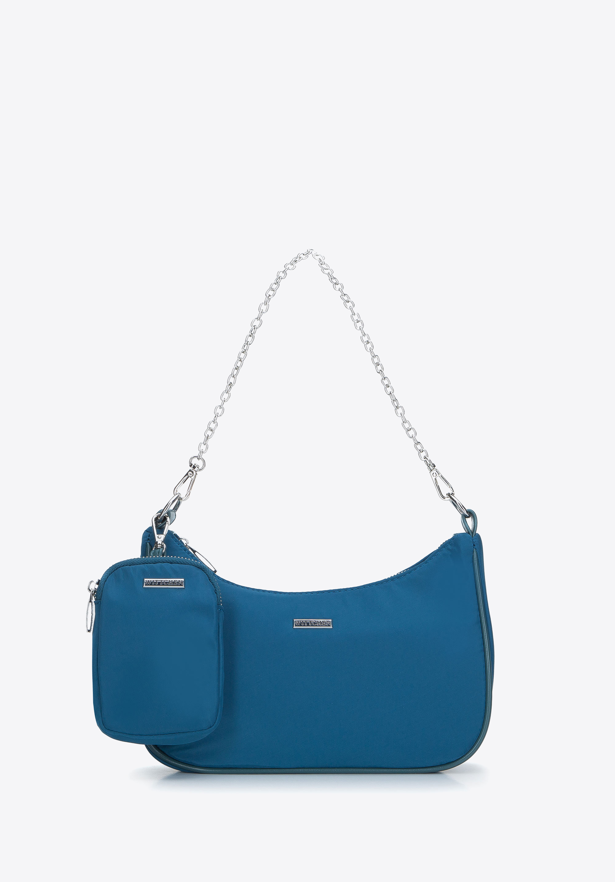 Torebka rogal z tkaniny z saszetką