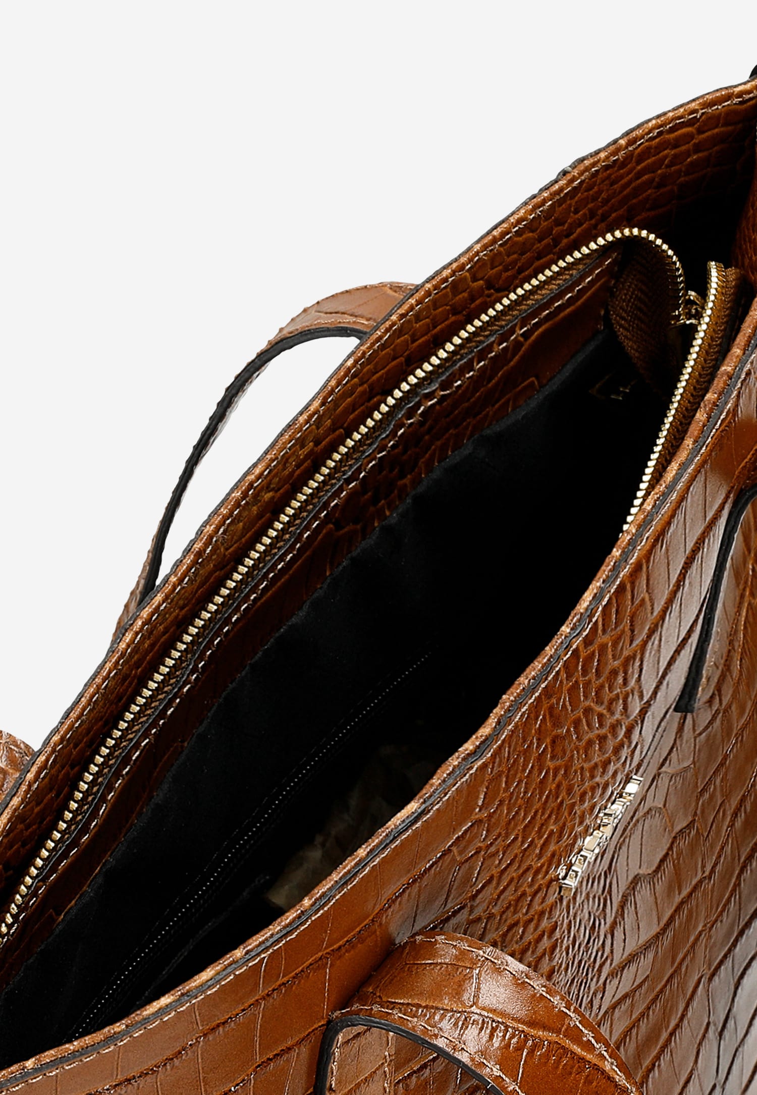 Torebka damska skórzana w kolorze ciemnobrązowym