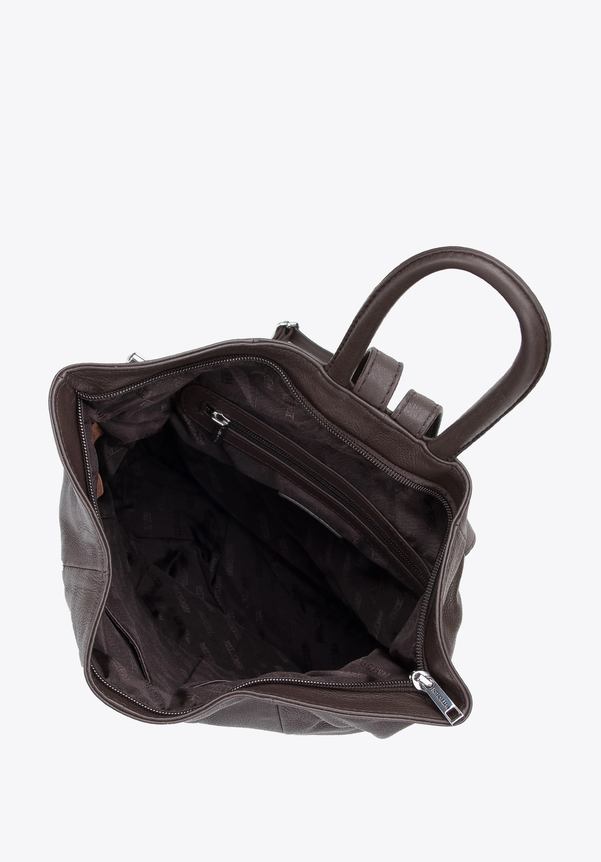 Damski plecak skórzany z opaską