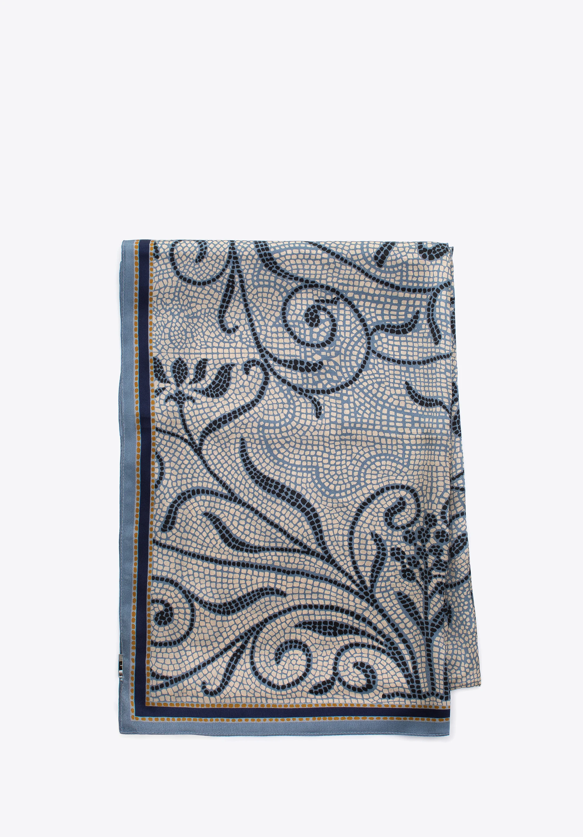 Damski szal z jedwabiu we wzory