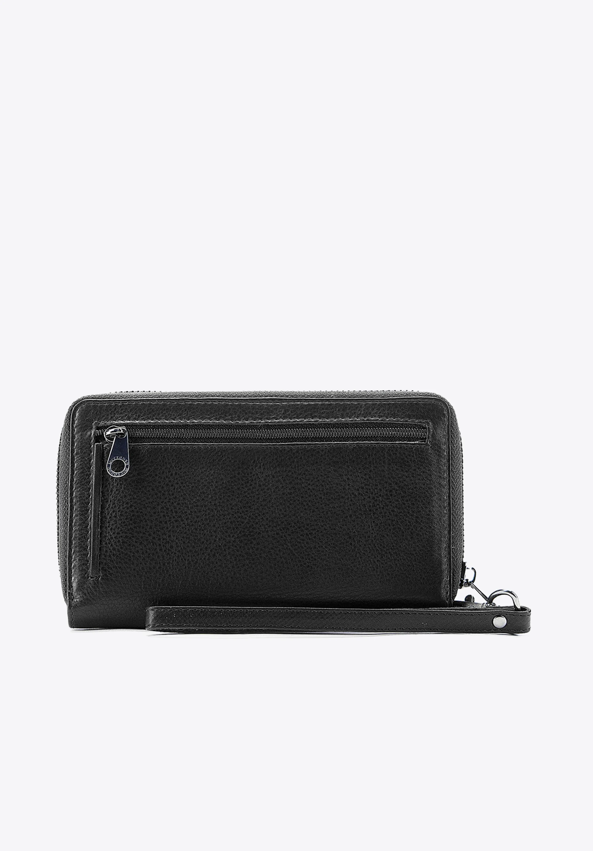 Damski portfel skórzany na pasku