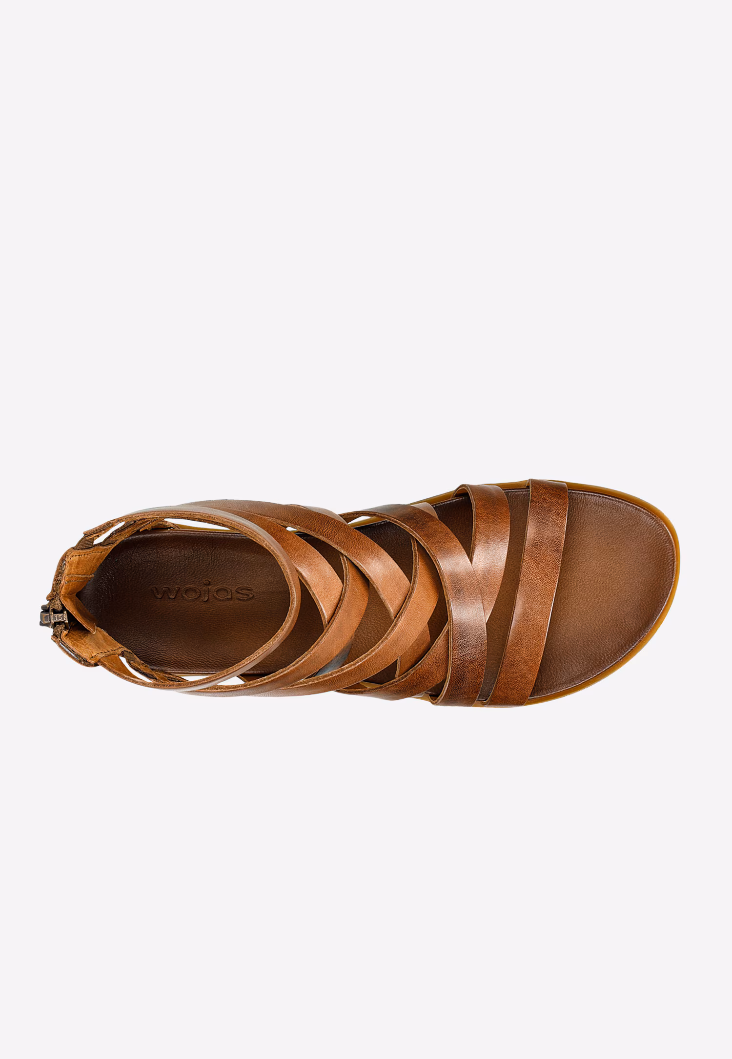 Brązowe sandały damskie z zakrytą piętą