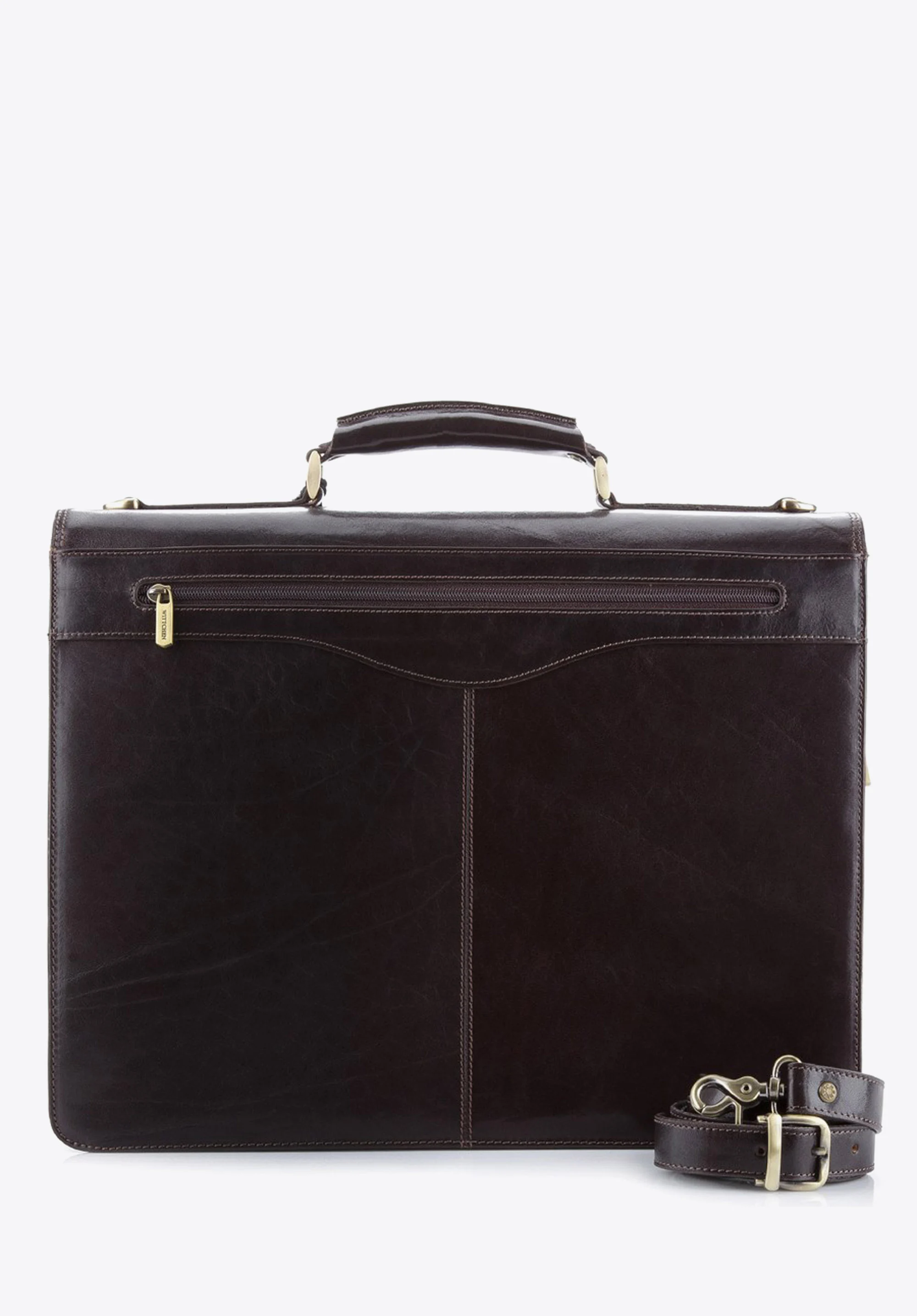 Teczka ze skóry z wyciętą klapą