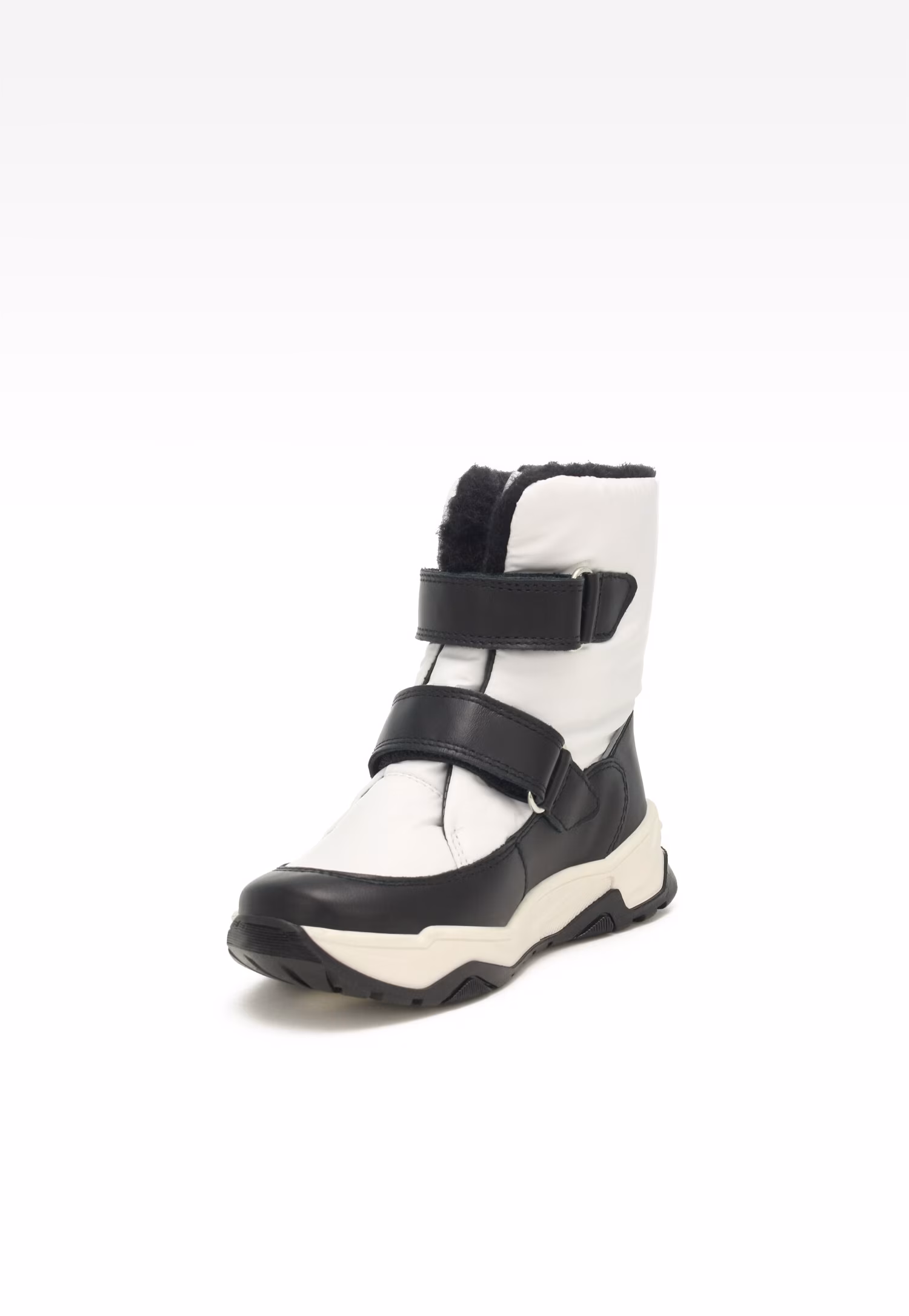 Trzewiki ocieplane BARTEK 14077005, dla dziewcząt, biało-czarny