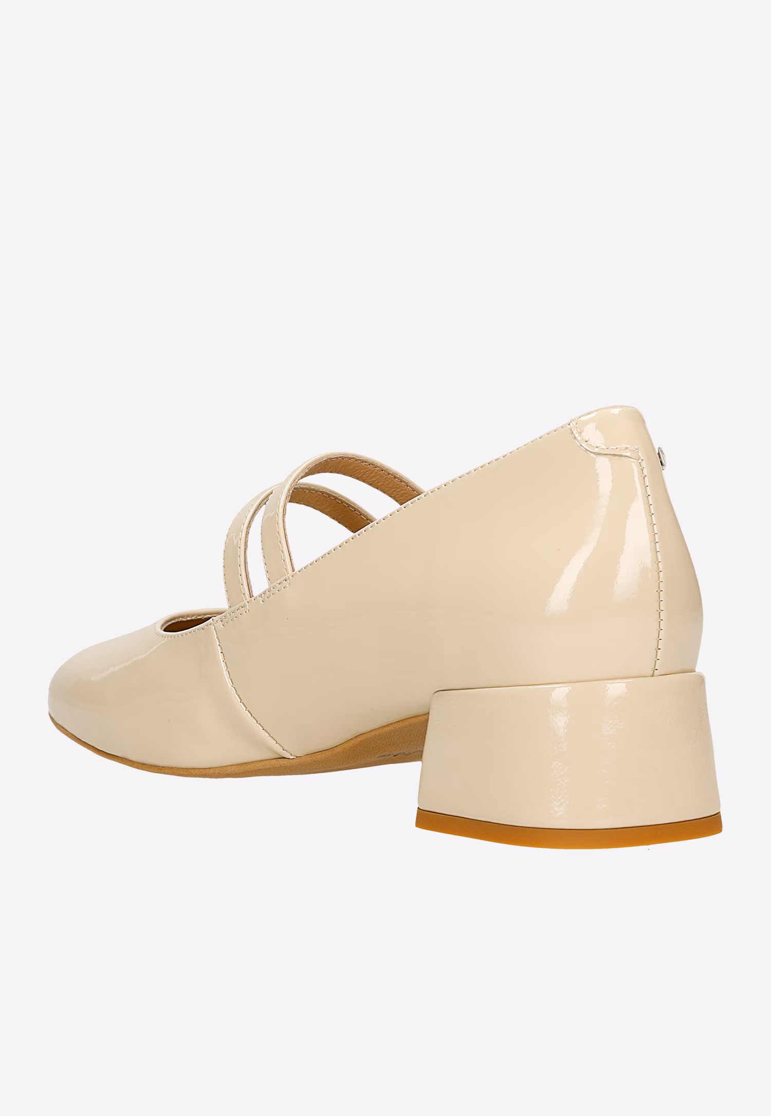 Lakierowane damskie Mary Jane na obcasie