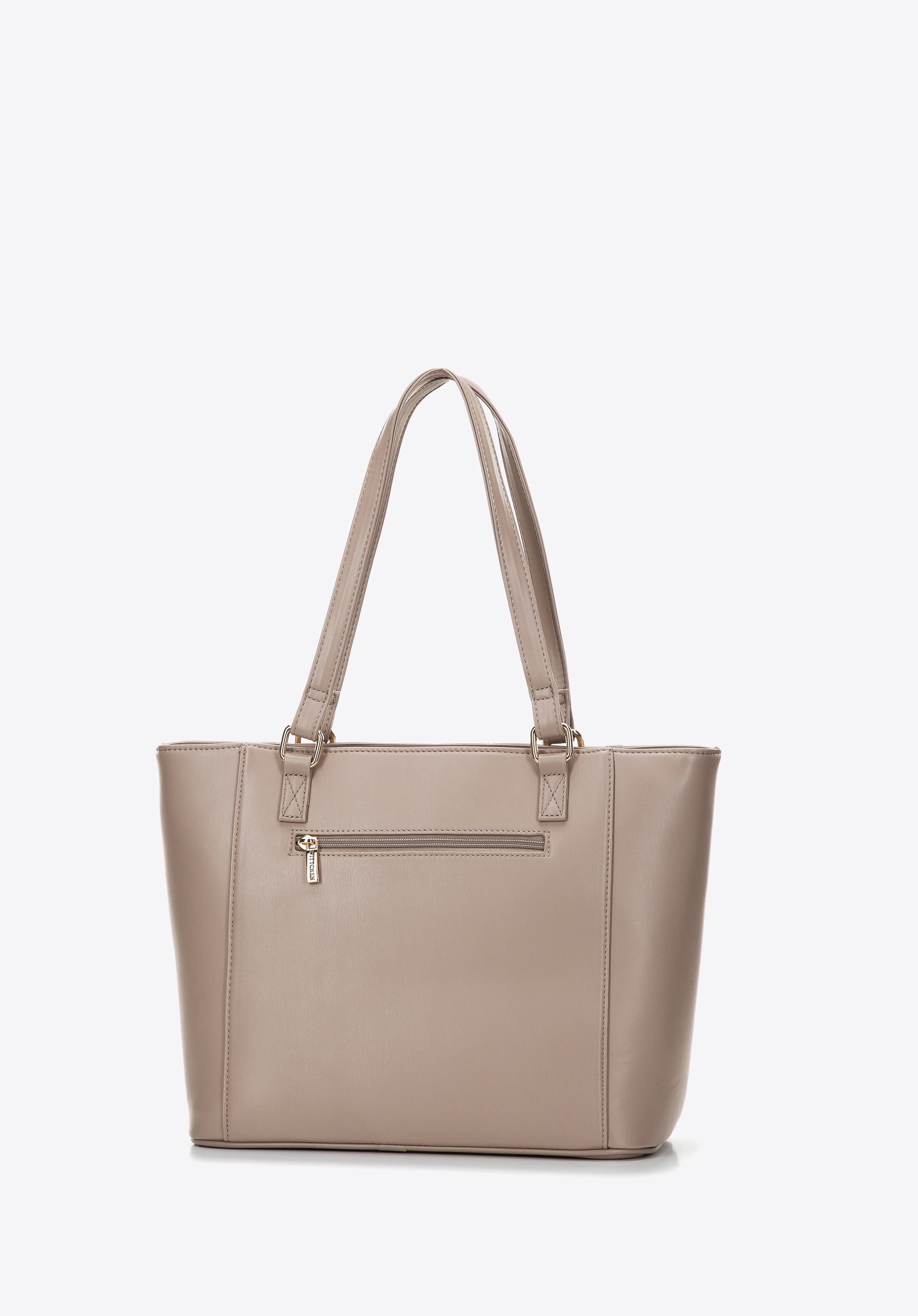 Torebka shopperka pikowana w trójkąty