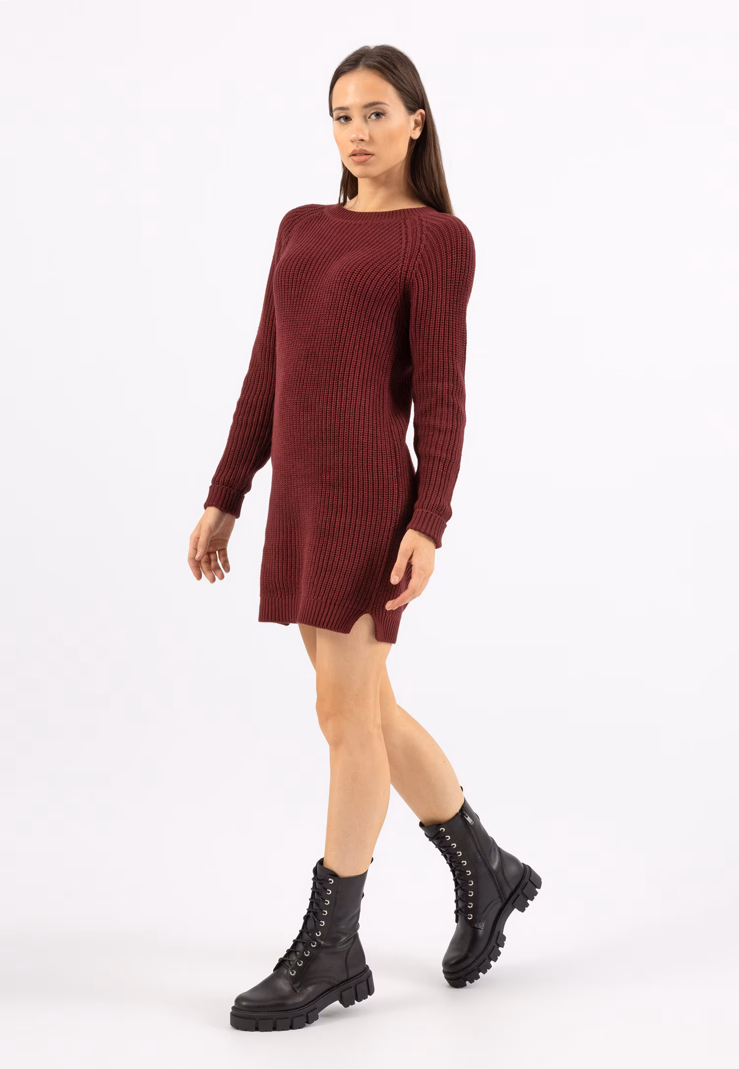 Wysokie beżowe trzewiki damskie typu bikery