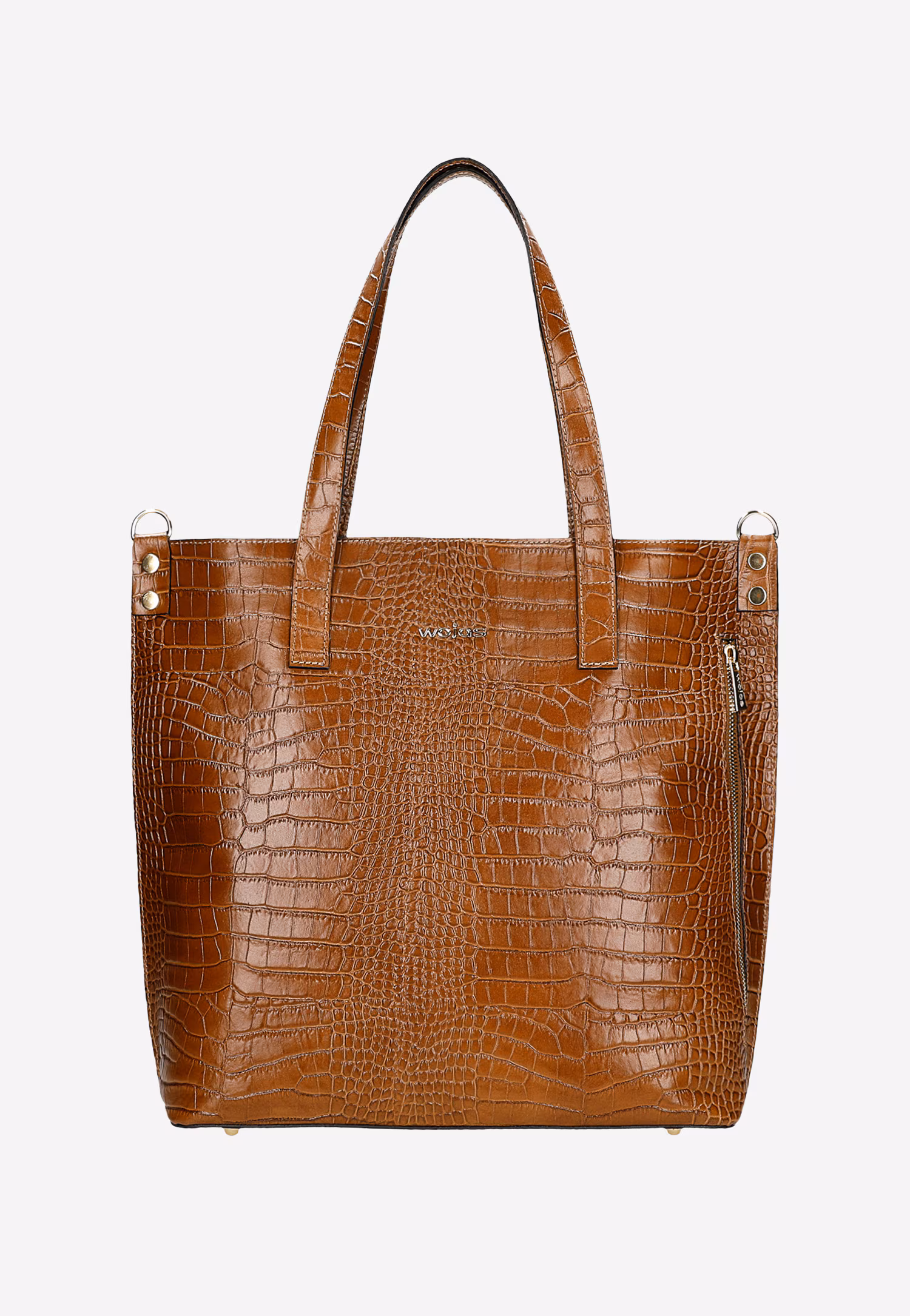 Torebka damska skórzana w kolorze ciemnobrązowym