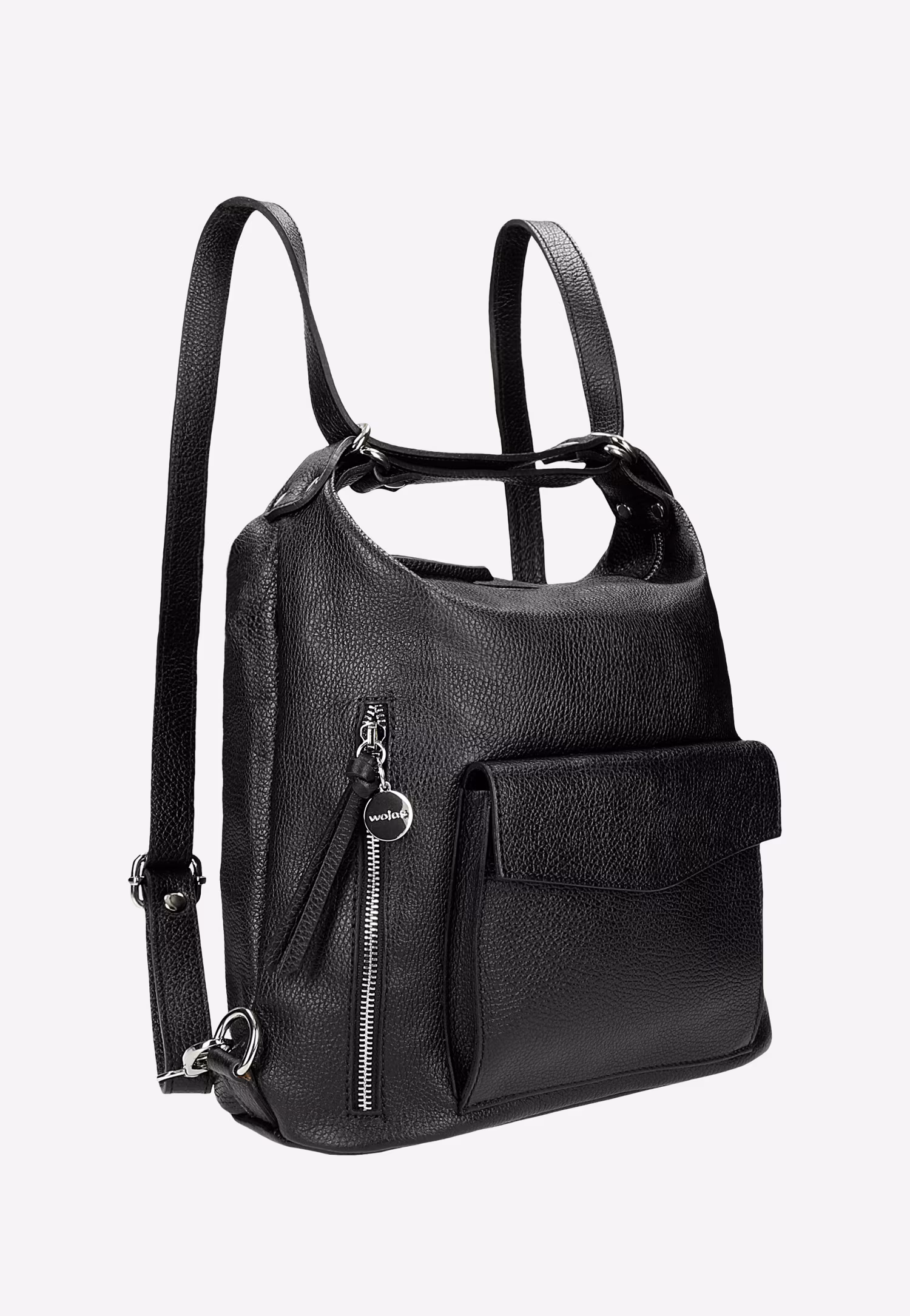 Beżowa skórzana torebka plecak 2w1