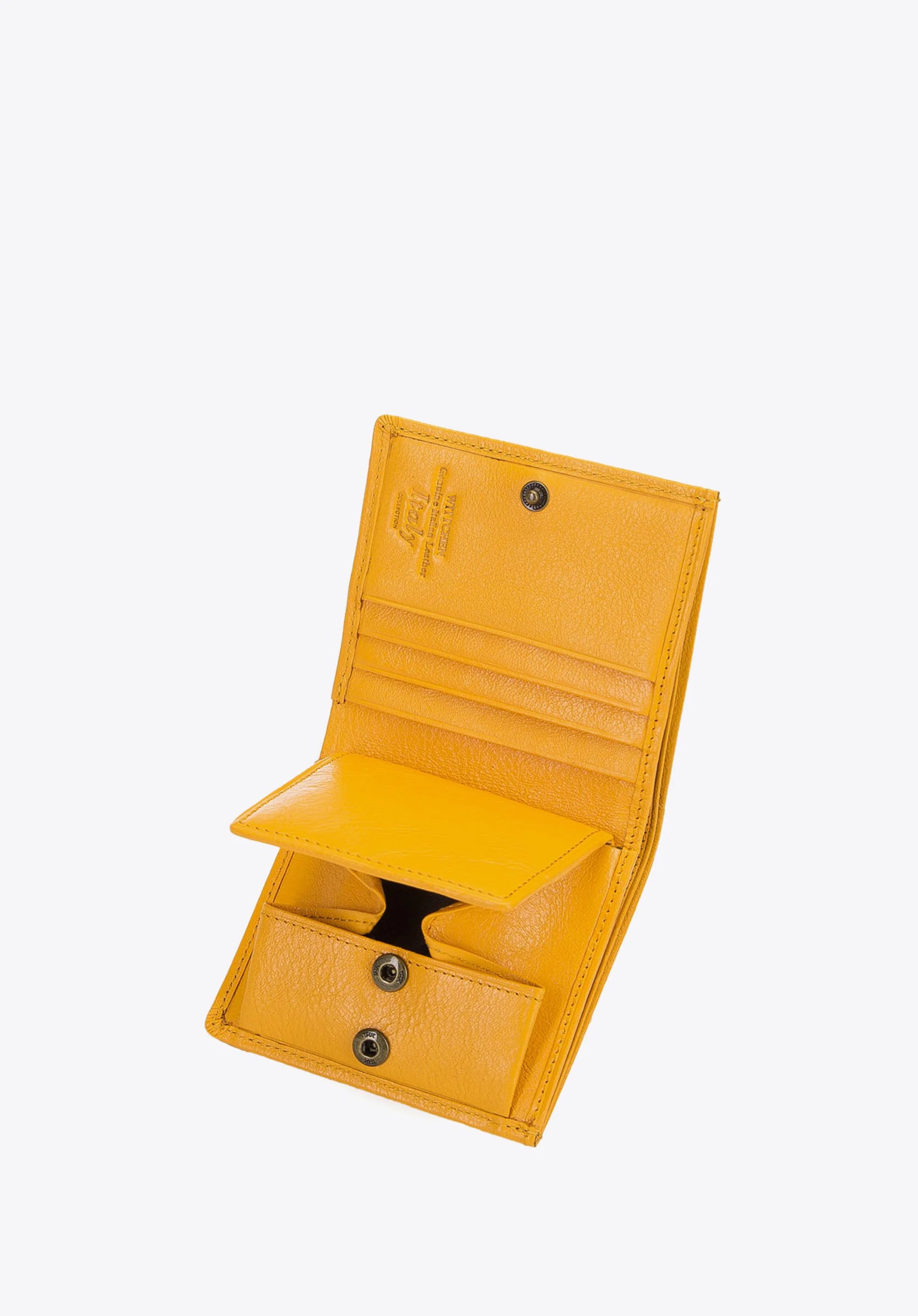 Mały skórzany portfel damski