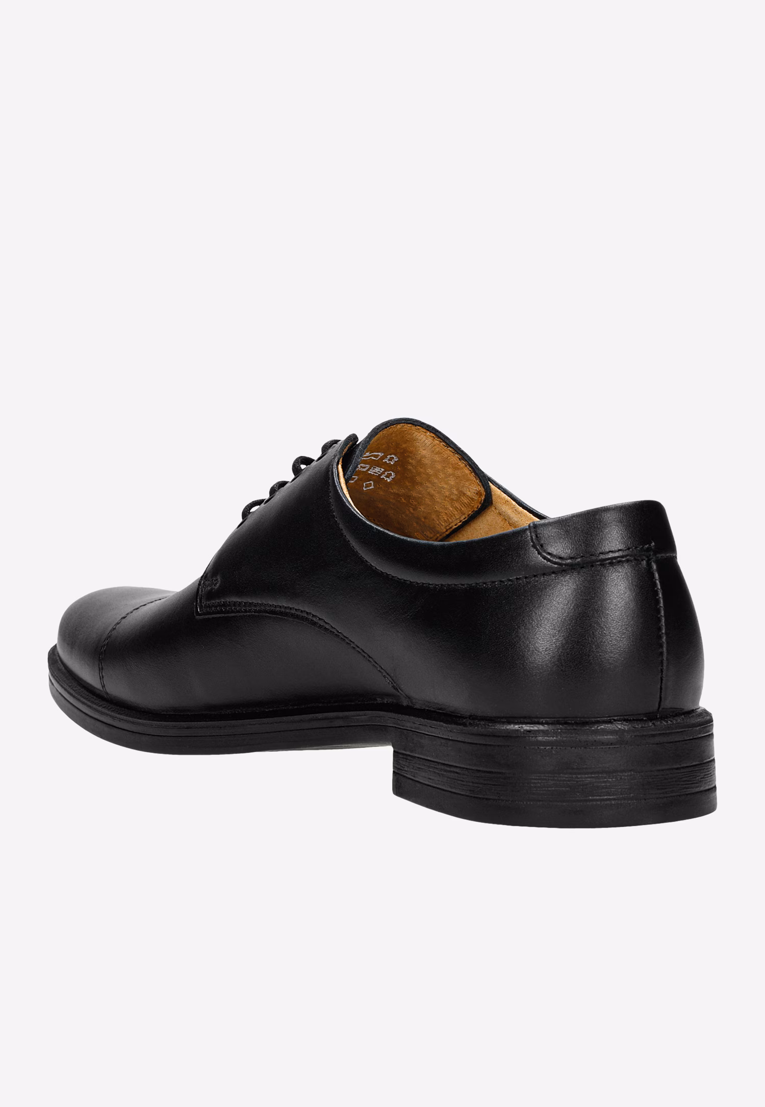 Sznurowane półbuty męskie ze skóry licowej