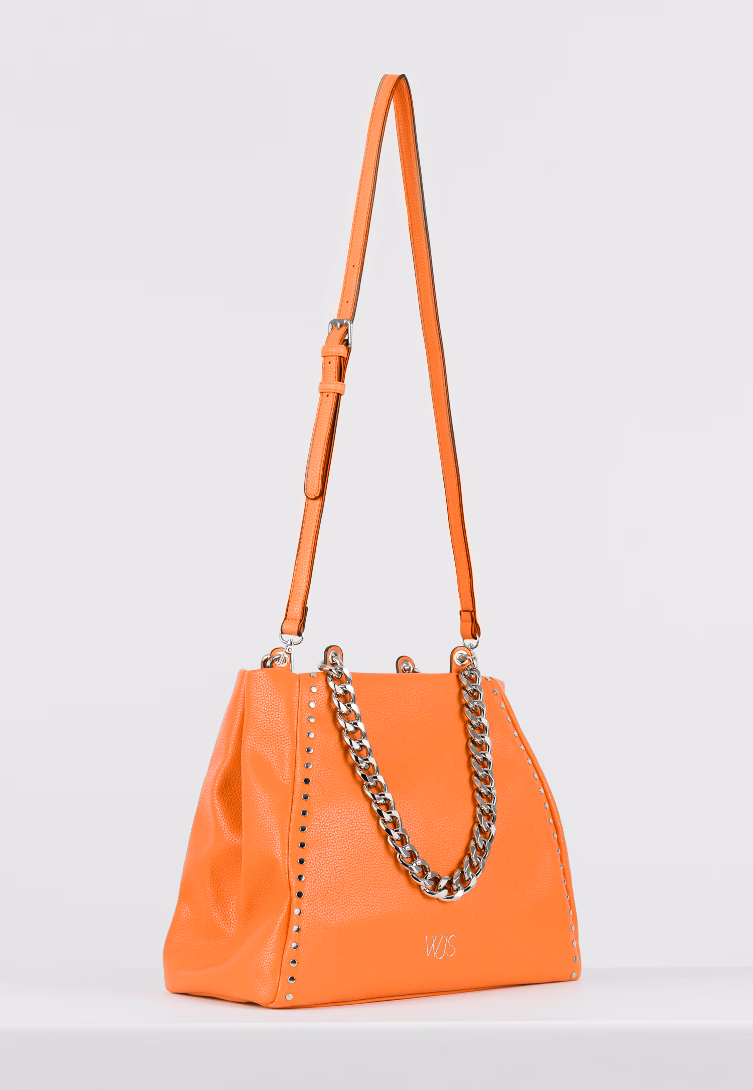 WJS pojemna torebka damska w kolorze pomarańczowym