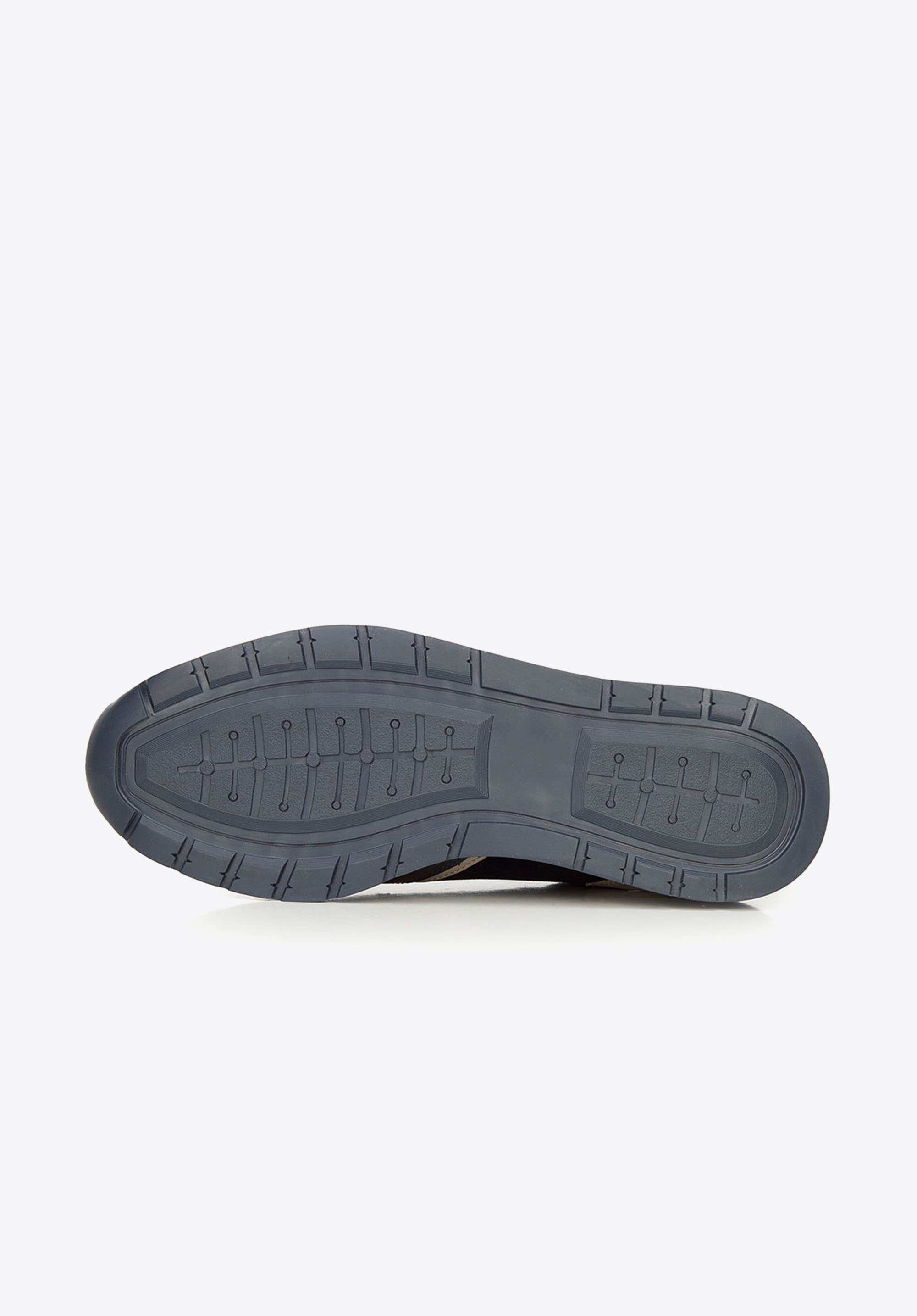 Męskie sneakersy ze skóry zamszowej i licowej