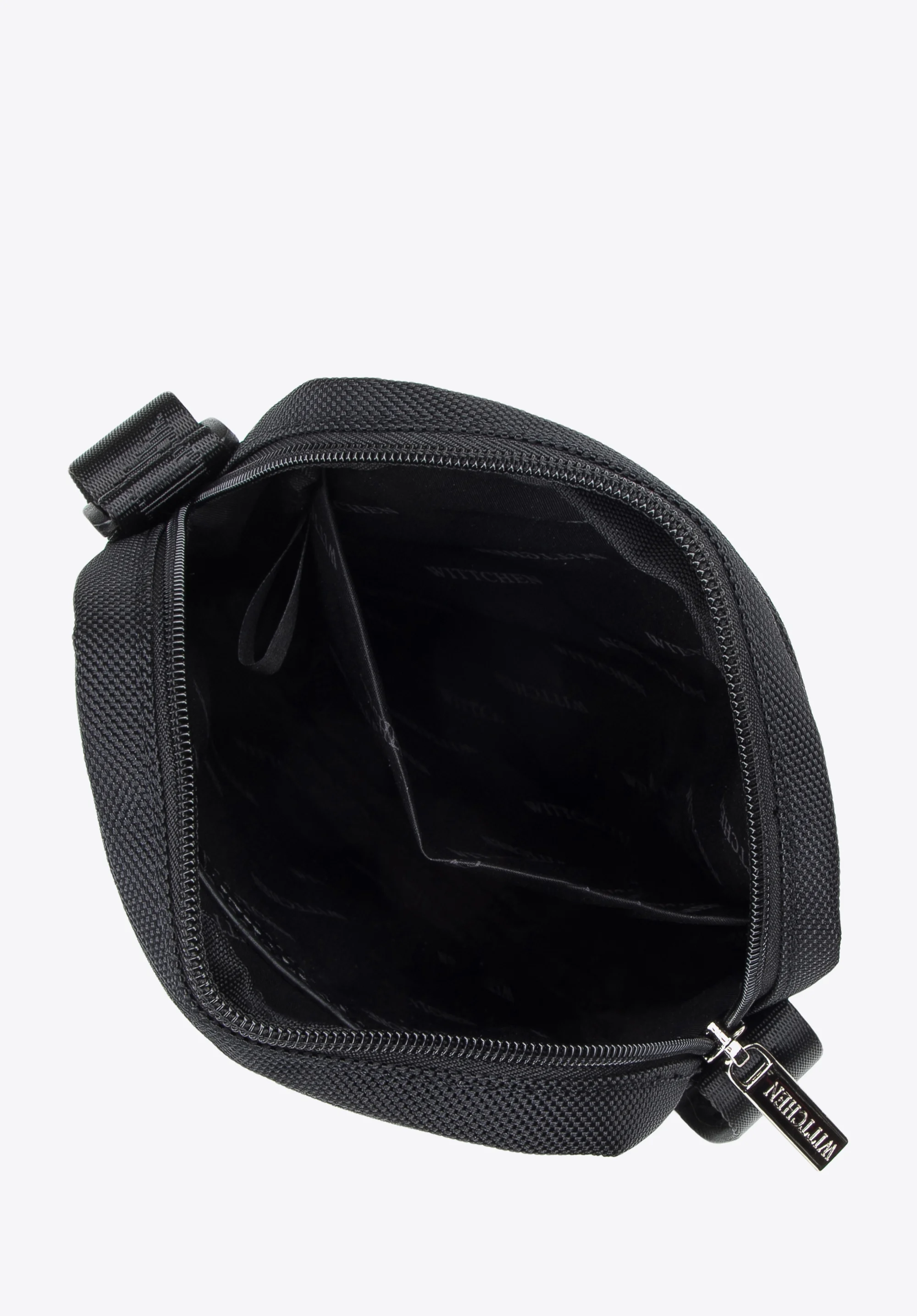 Męska listonoszka z błyszczącym suwakiem