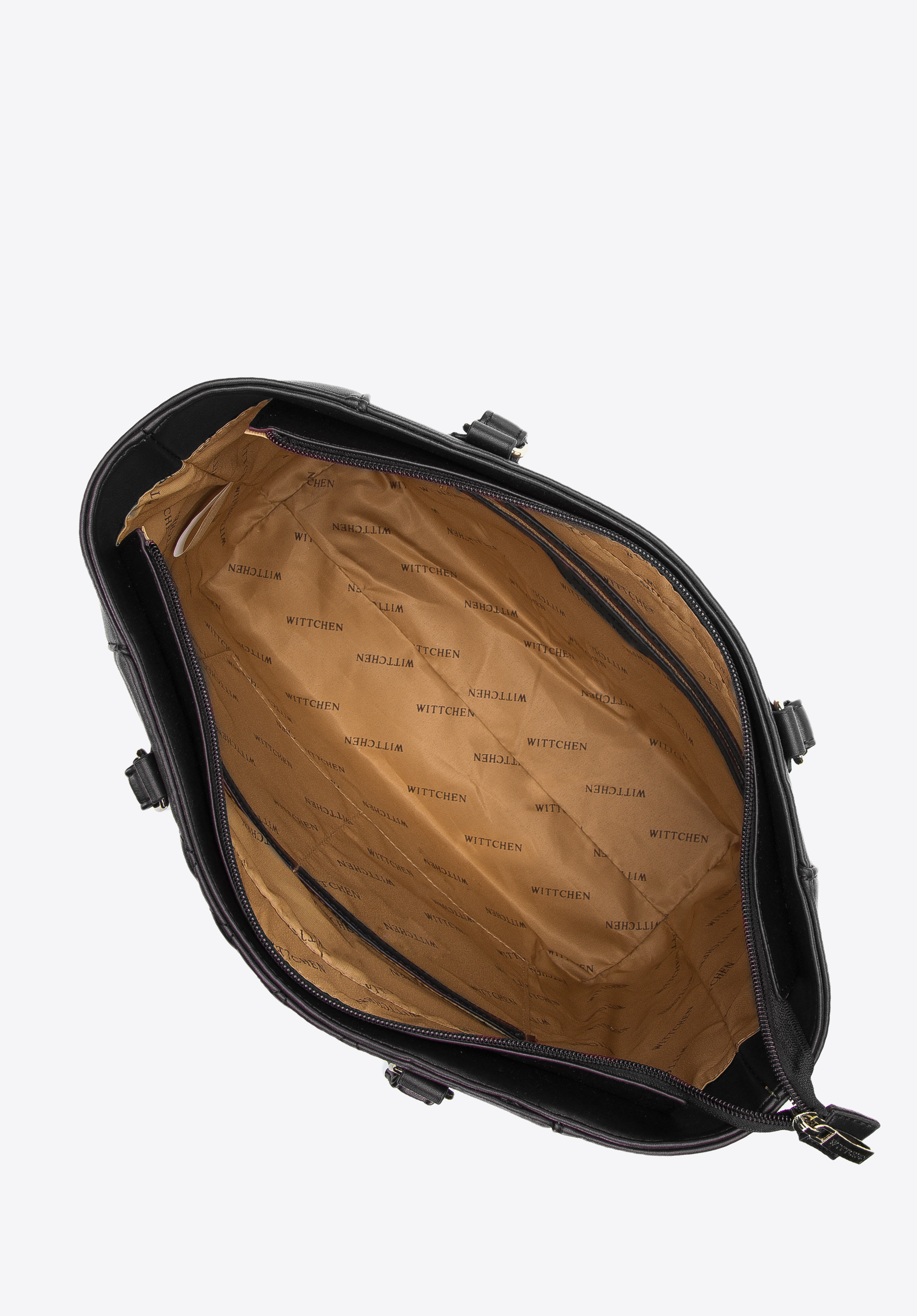 Torebka shopperka pikowana w geometryczny wzór