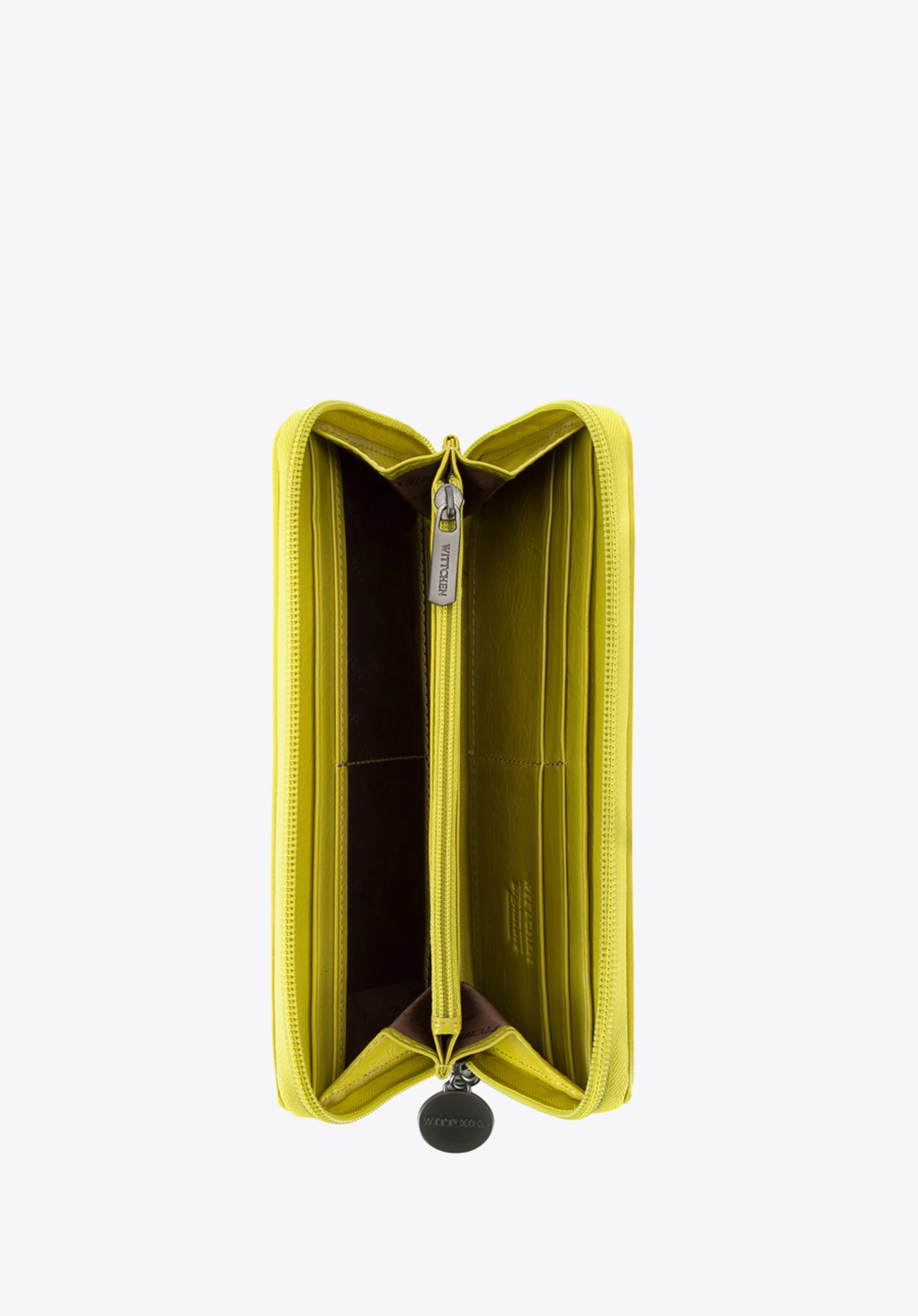 Damski portfel skórzany lakierowany tłoczony