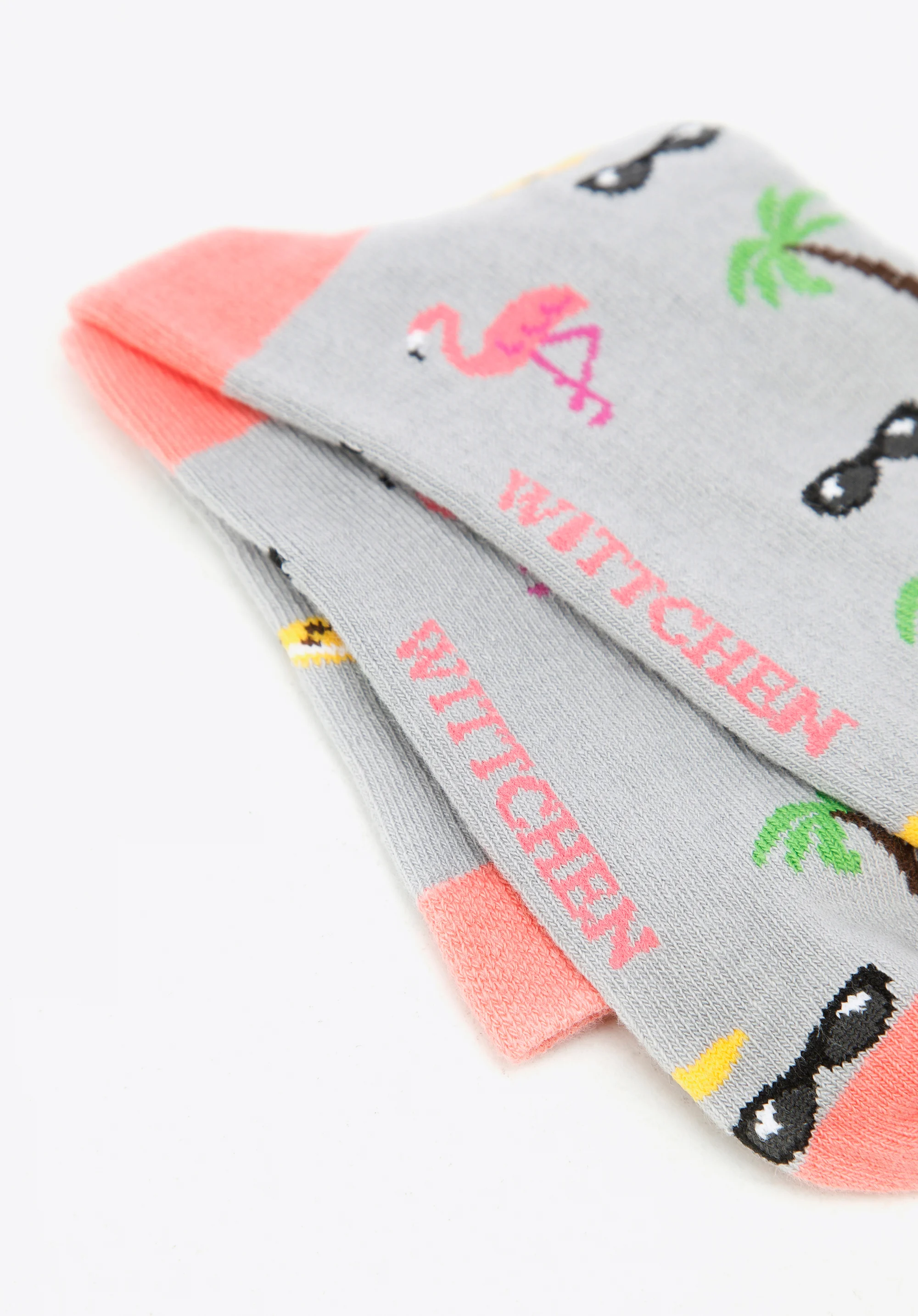 Damskie skarpetki w tropikalny wzór