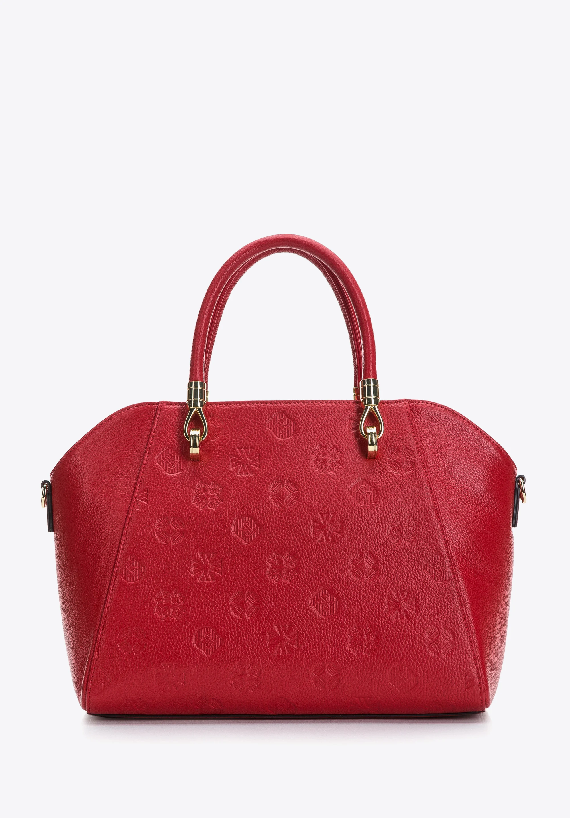 Torebka kuferek skórzana w monogram