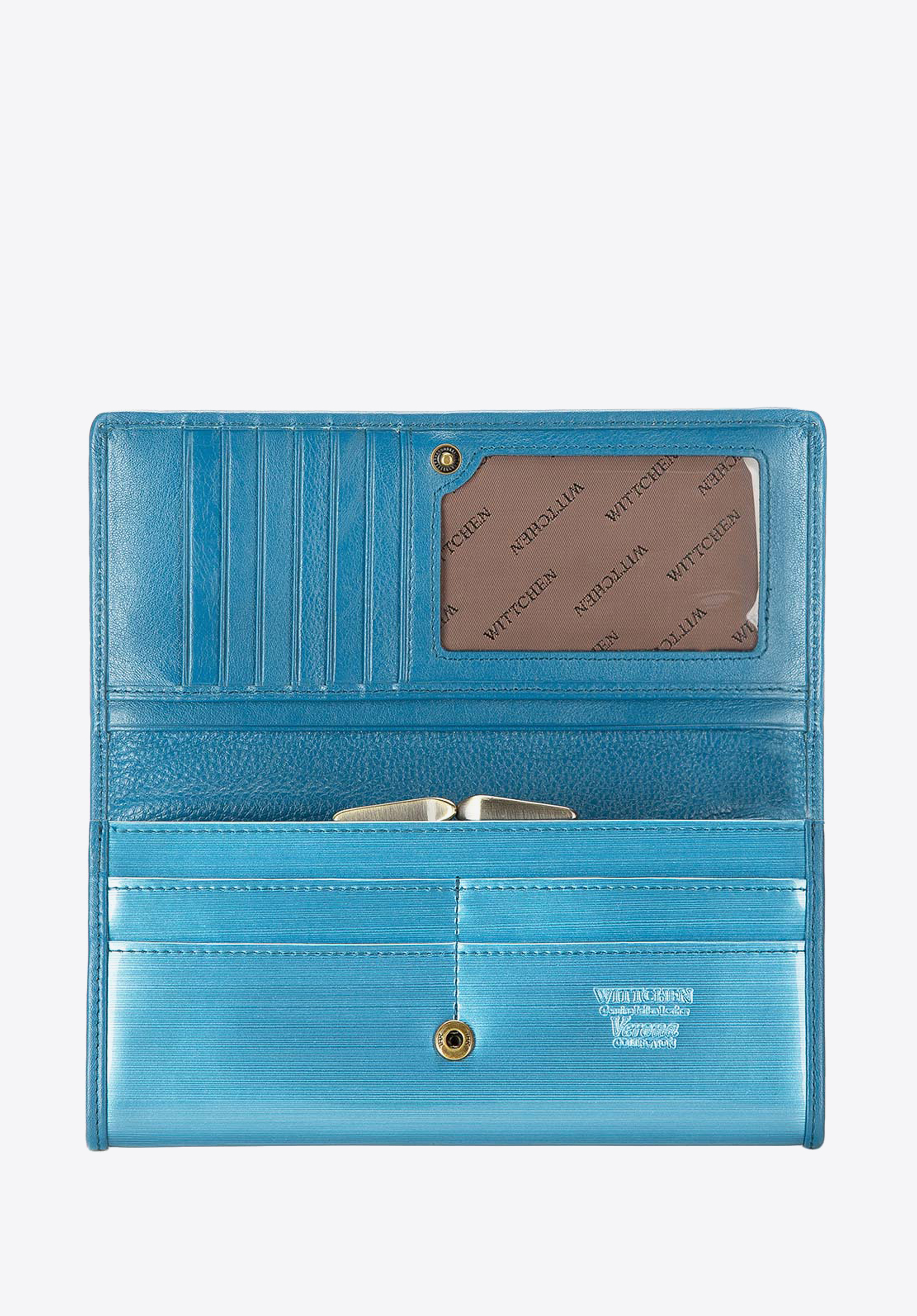 Damski portfel ze skóry lakierowany poziomy