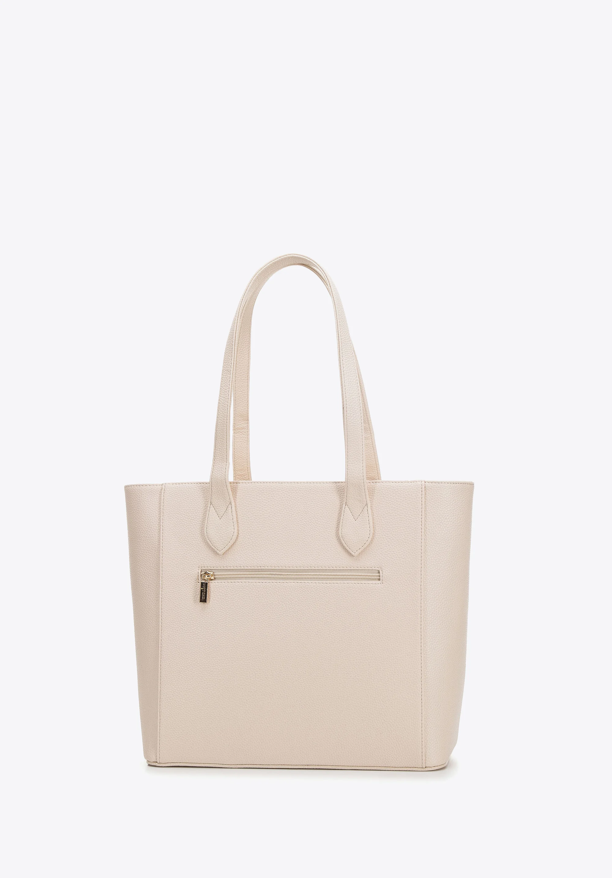 Torebka shopperka klasyczna z kieszenią z przodu