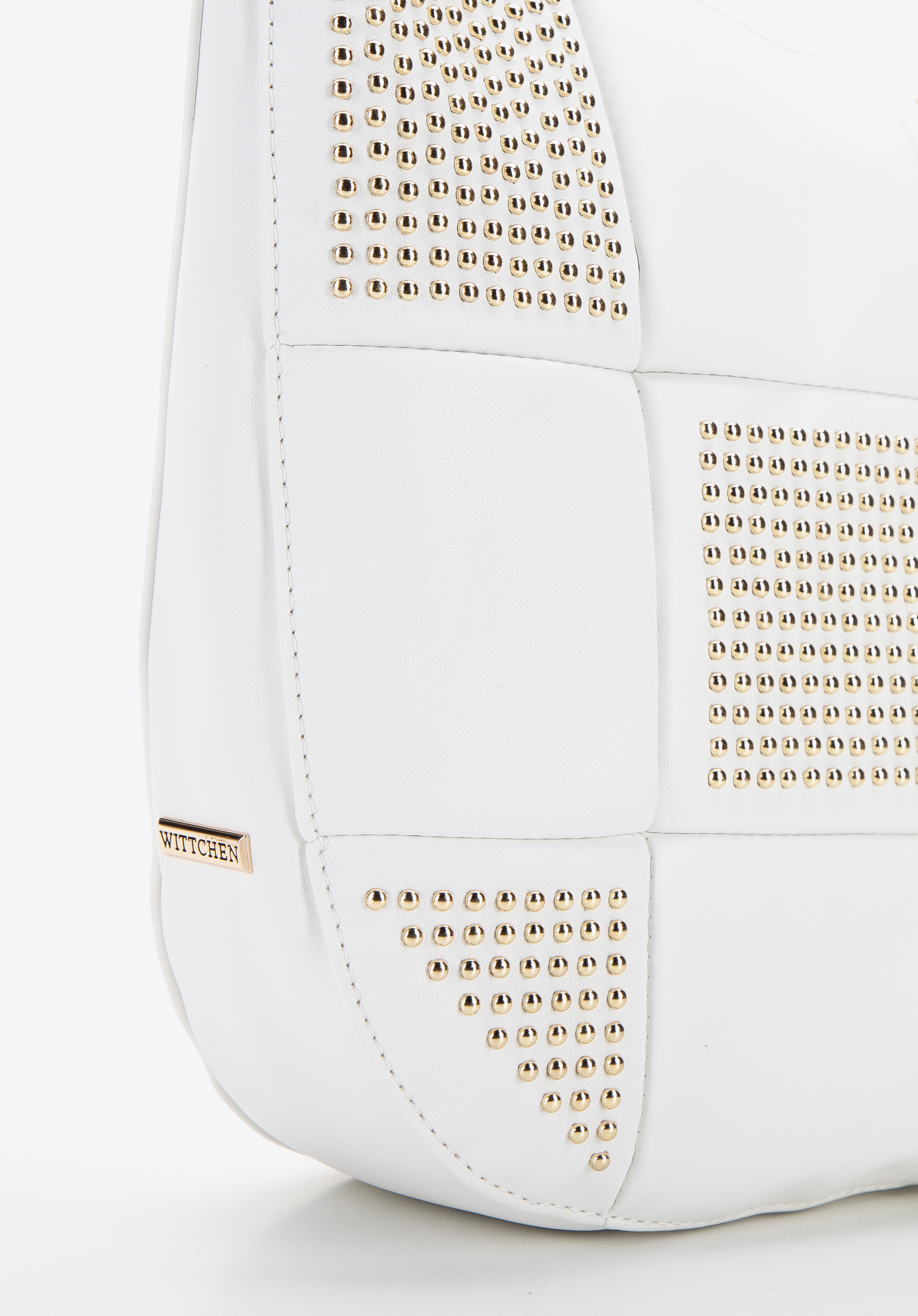 Torebka worek z ekoskóry z nitami