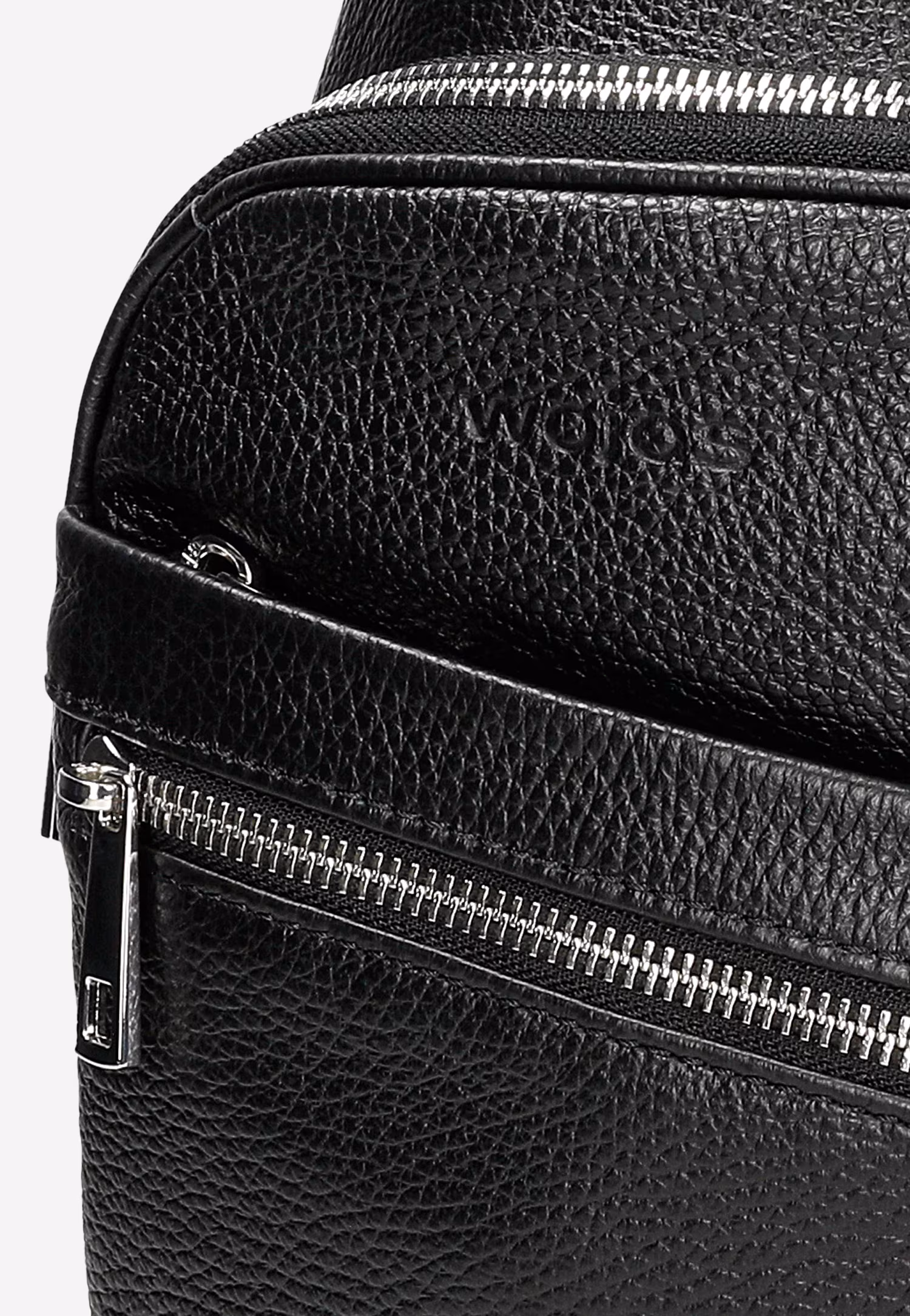 Mała czarna torba męska ze skóry licowej