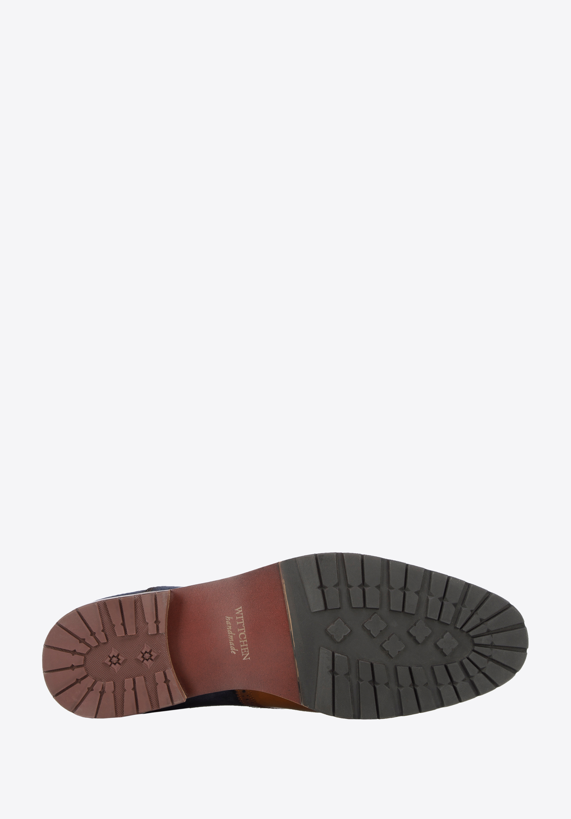 Męskie oksfordy z dwóch rodzajów skór cieniowane