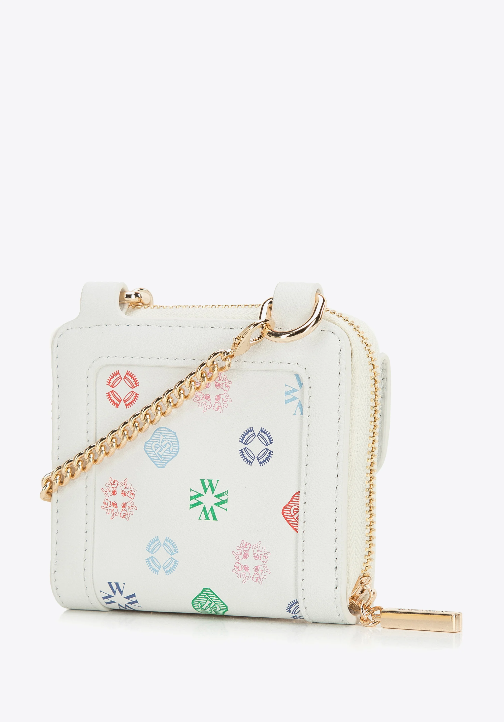 Damski portfel skórzany na łańcuszku