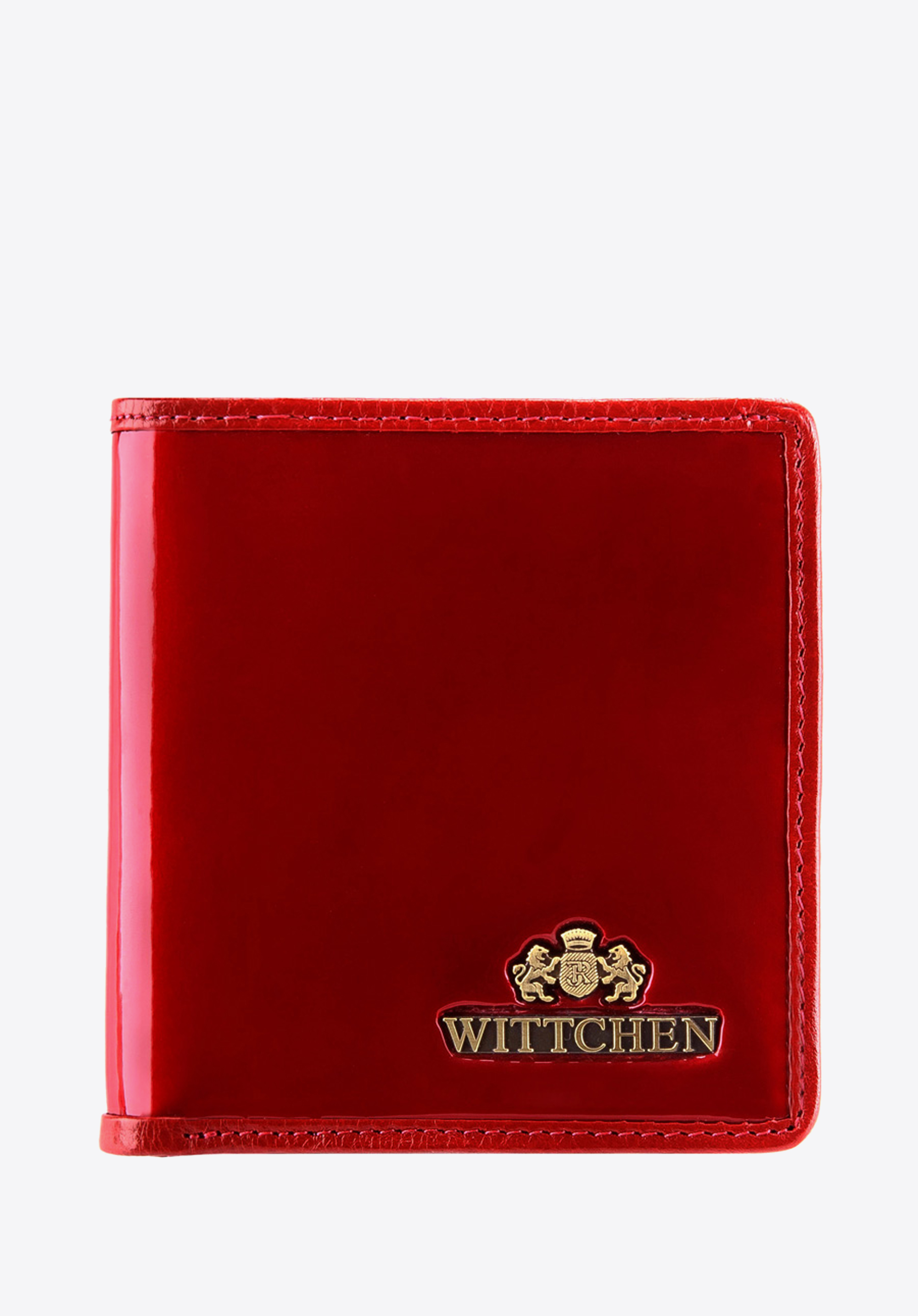 Damski portfel ze skóry lakierowany mały