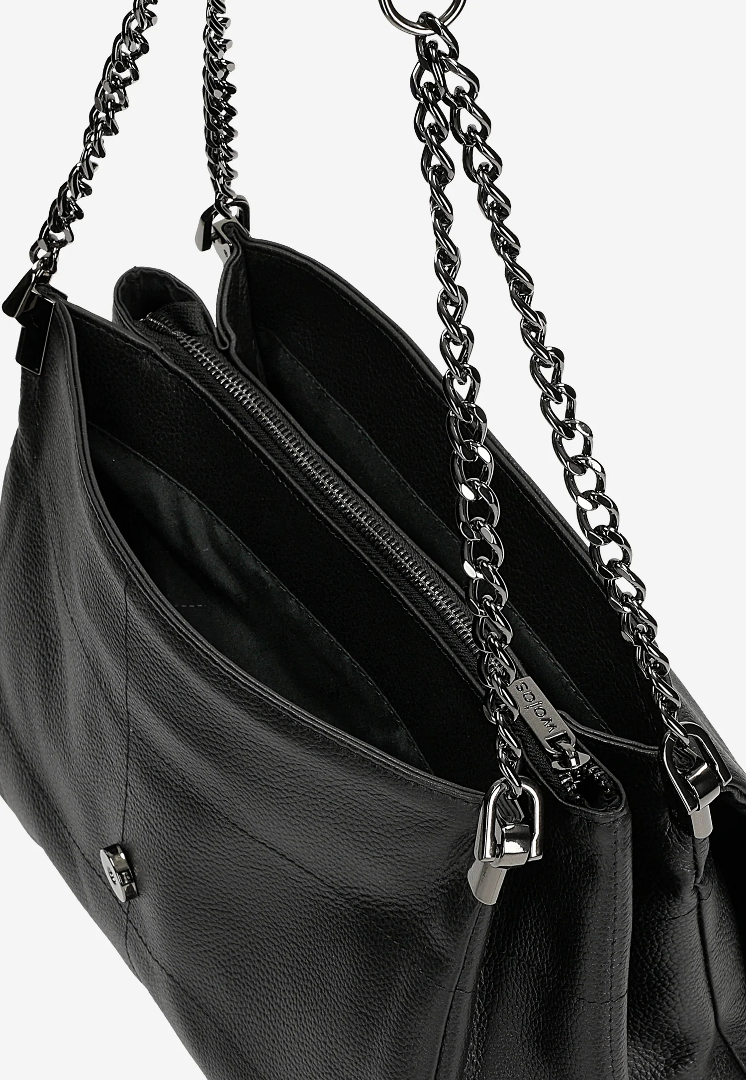 Mała beżowa skórzana torebka na co dzień