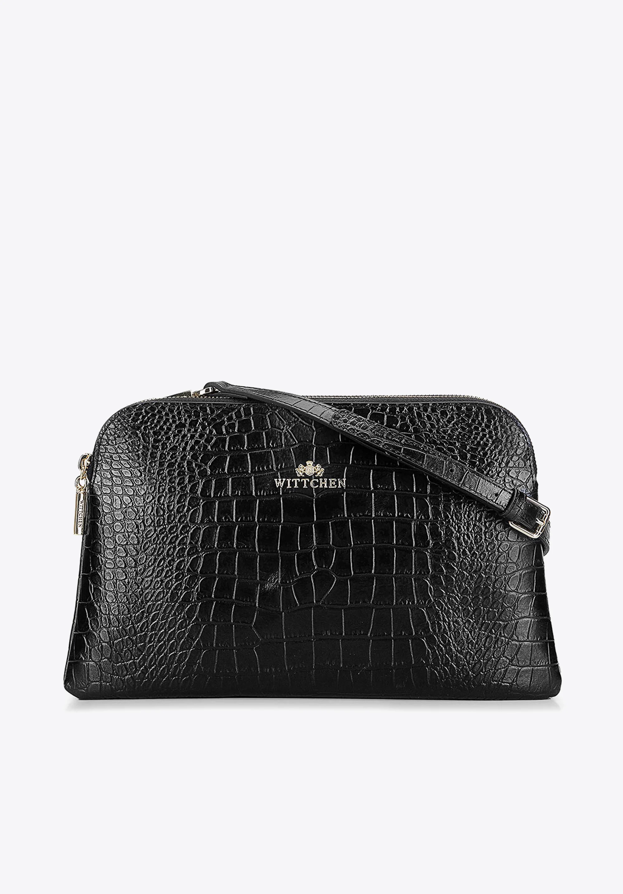 Damska listonoszka ze skóry trapezowa mała