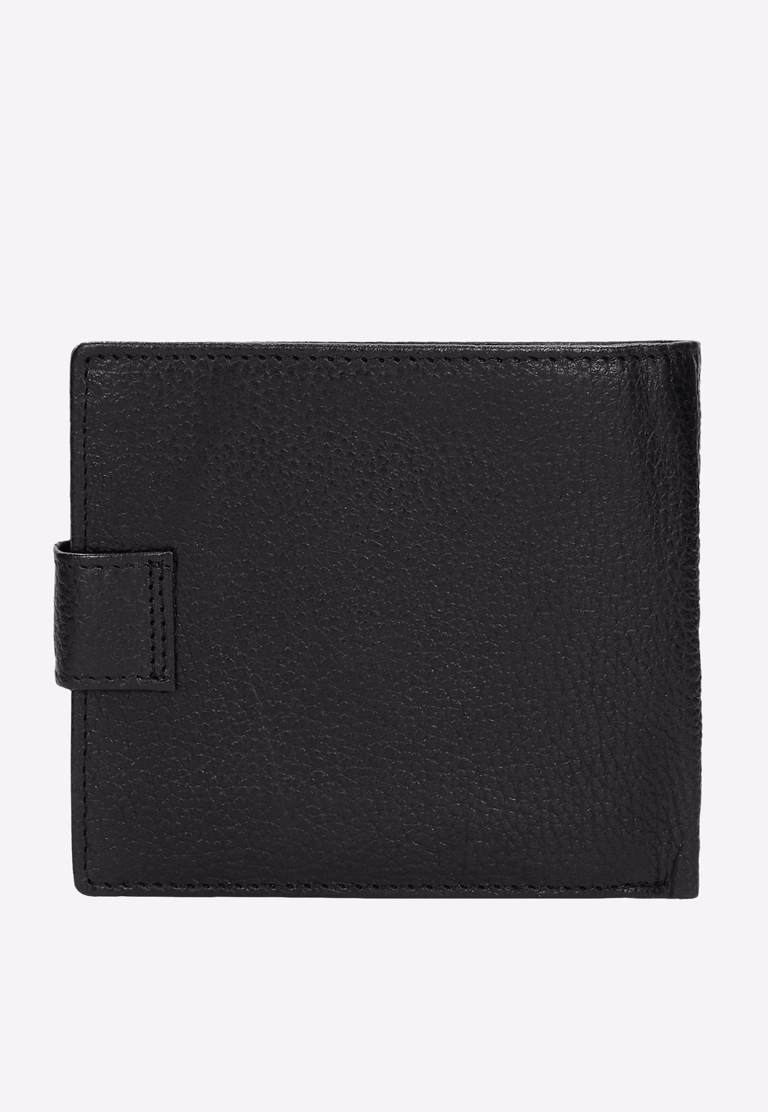Czarny portfel męski ze skóry licowej