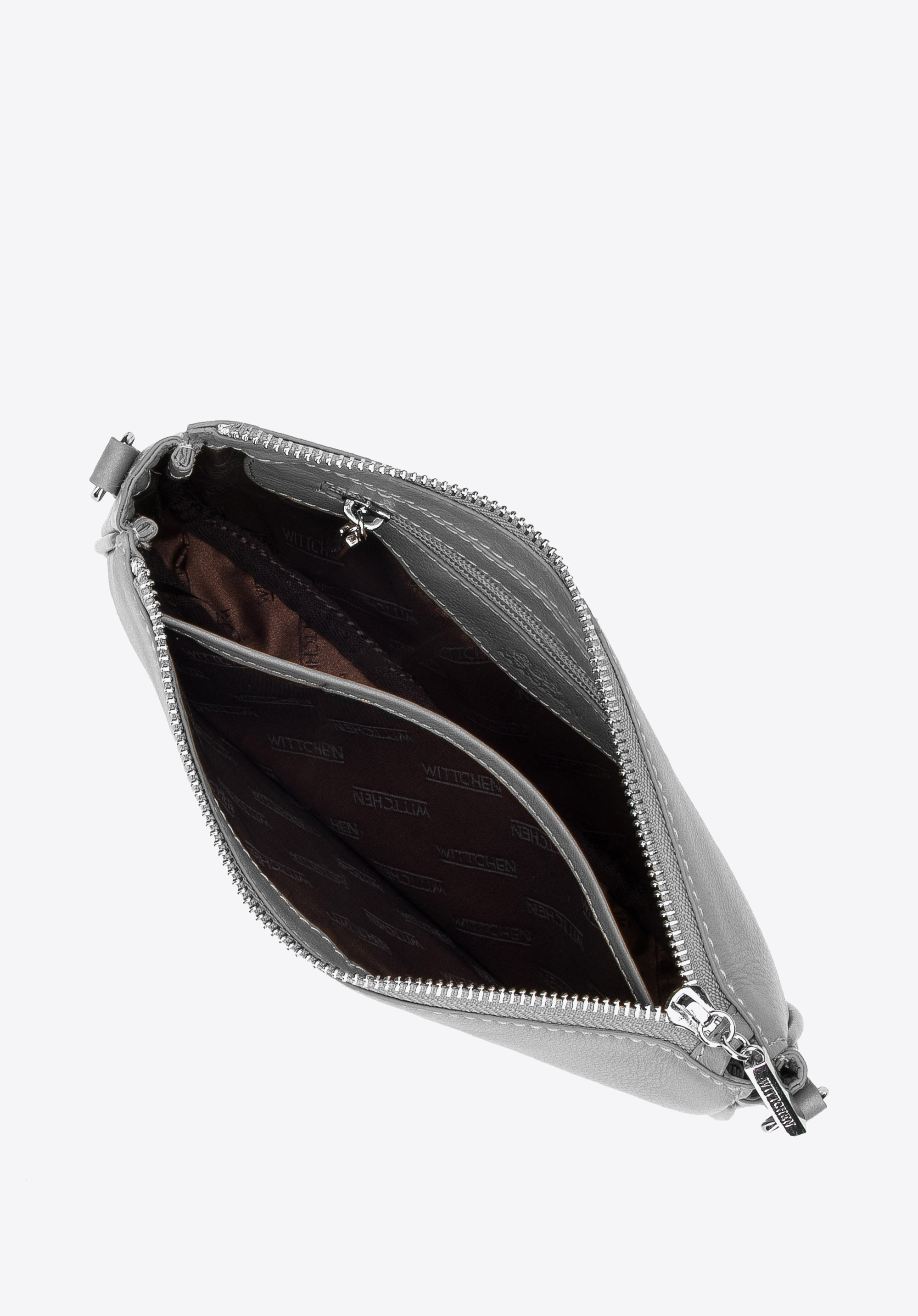 Damska torebka skórzana podwójna z etui na łańcuszku