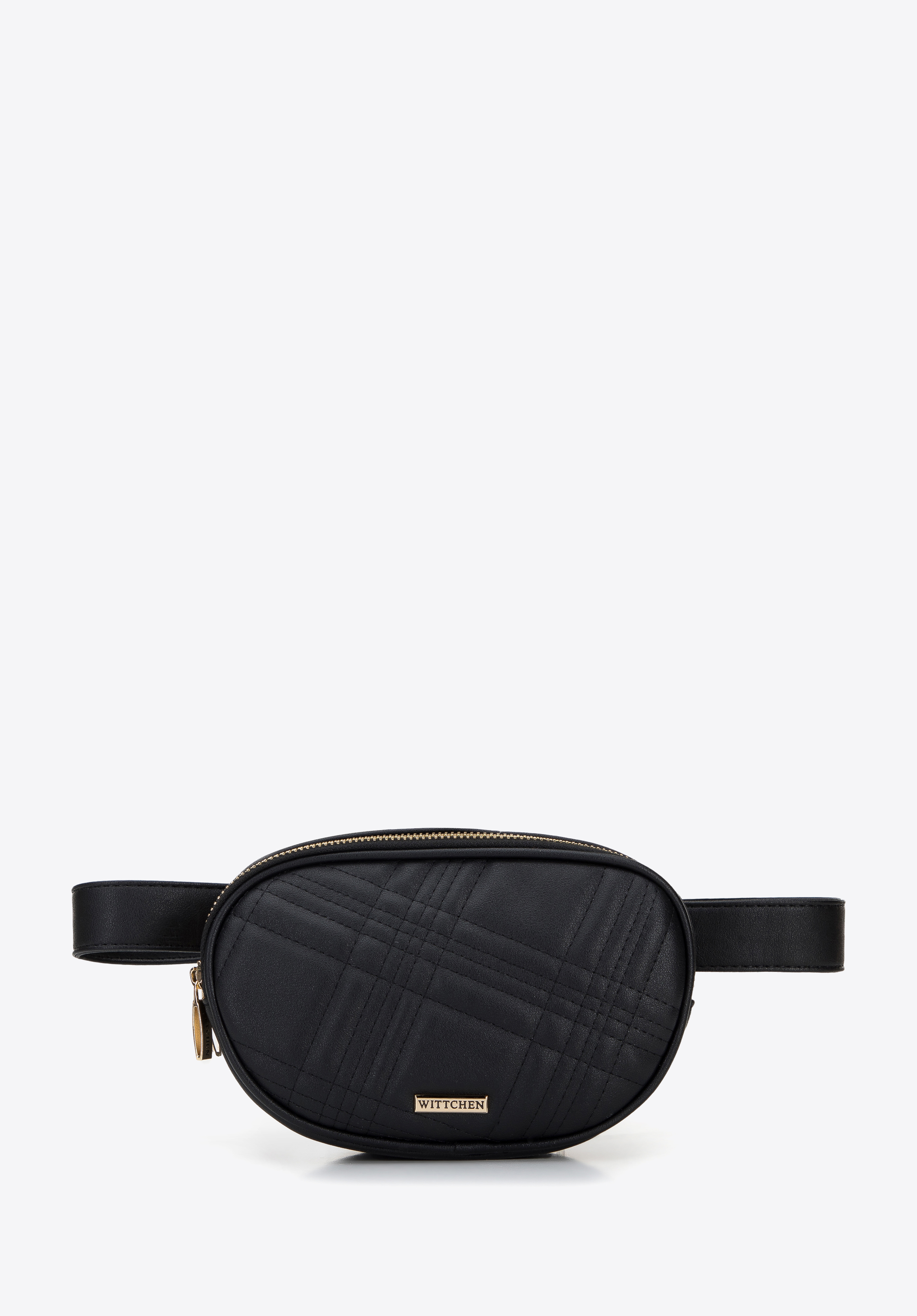 Damska torebka nerka z pikowanej ekoskóry dwukomorowa