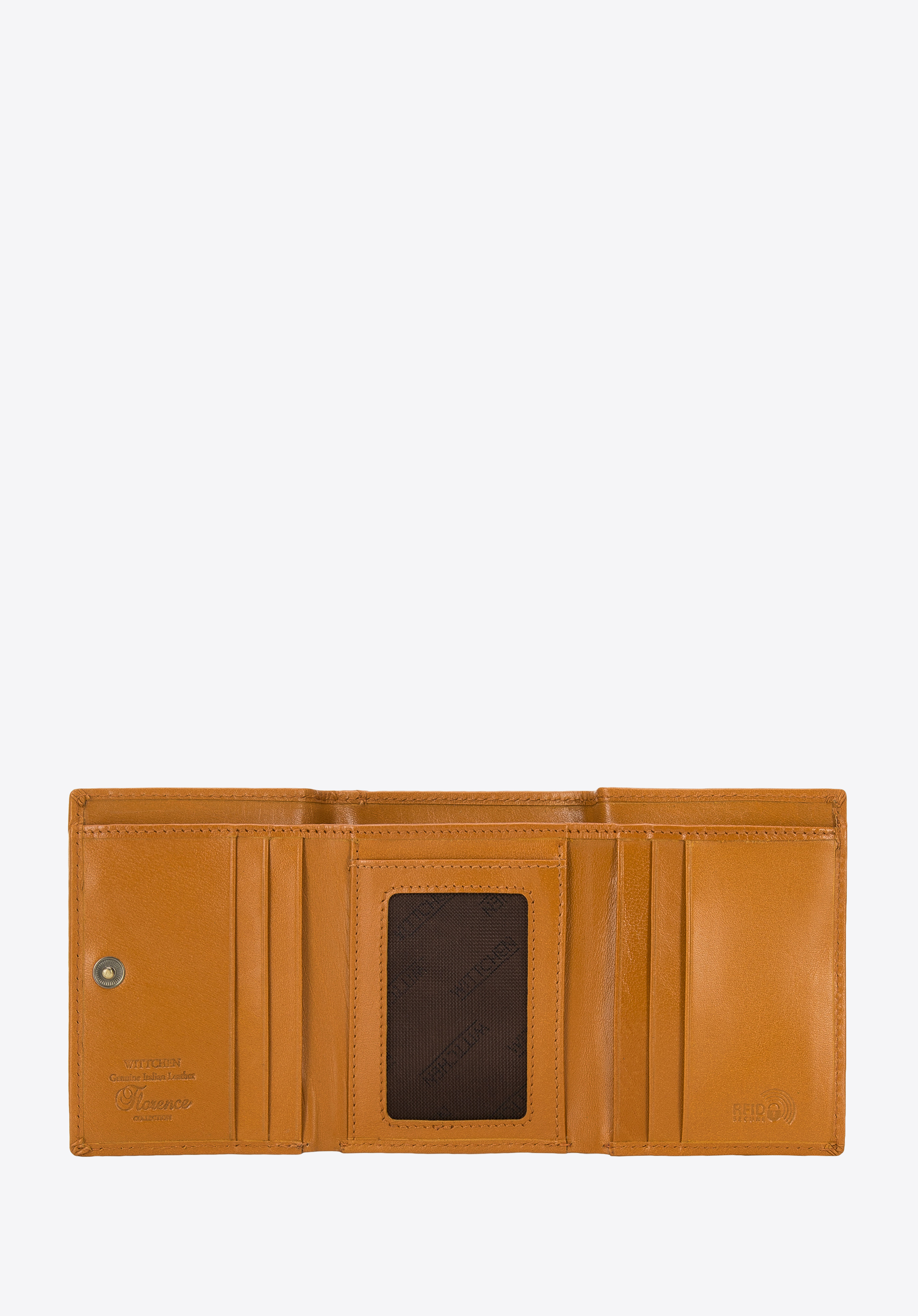 Damski portfel z gładkiej skóry mały